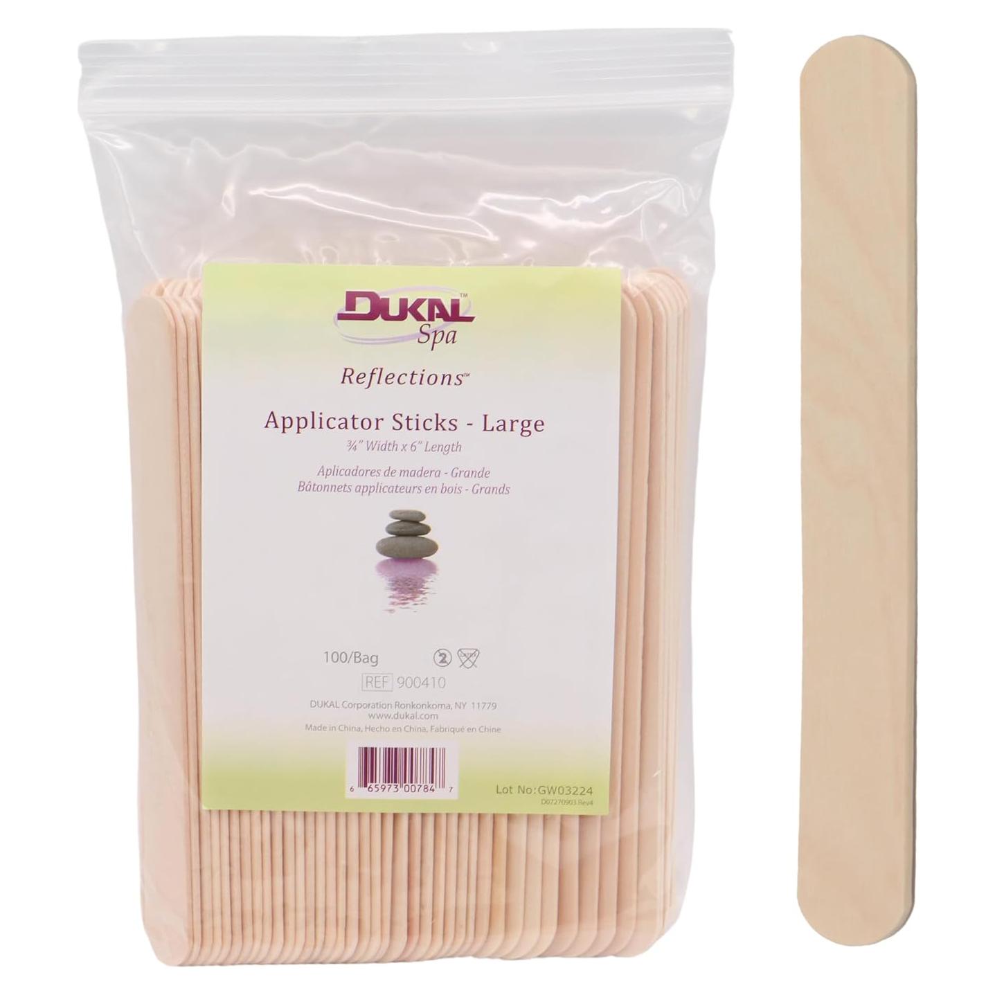 Palitos de Cera de Madera Dukal 100 Unidades 16.5x11.9 cm