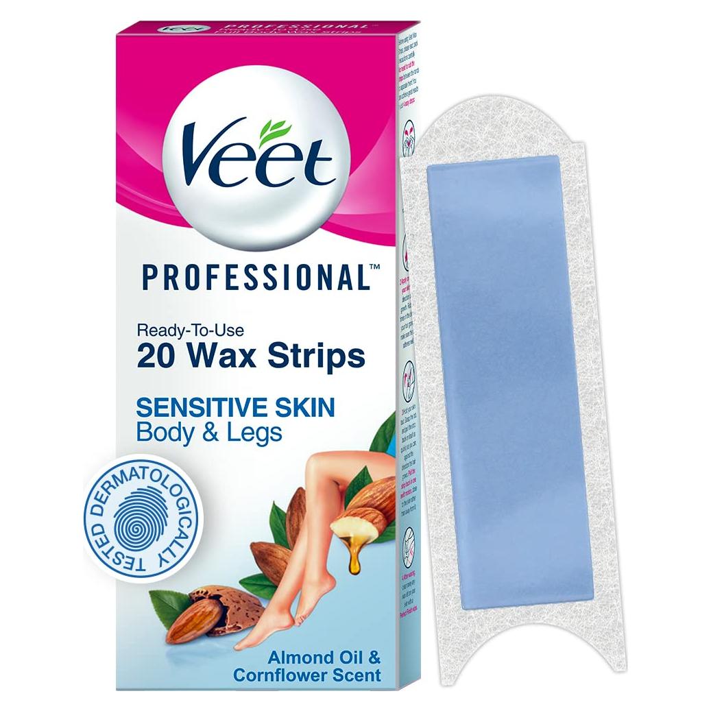 Kit de Cera Depilatoria Veet para Piel Sensible - 20 Tiras
