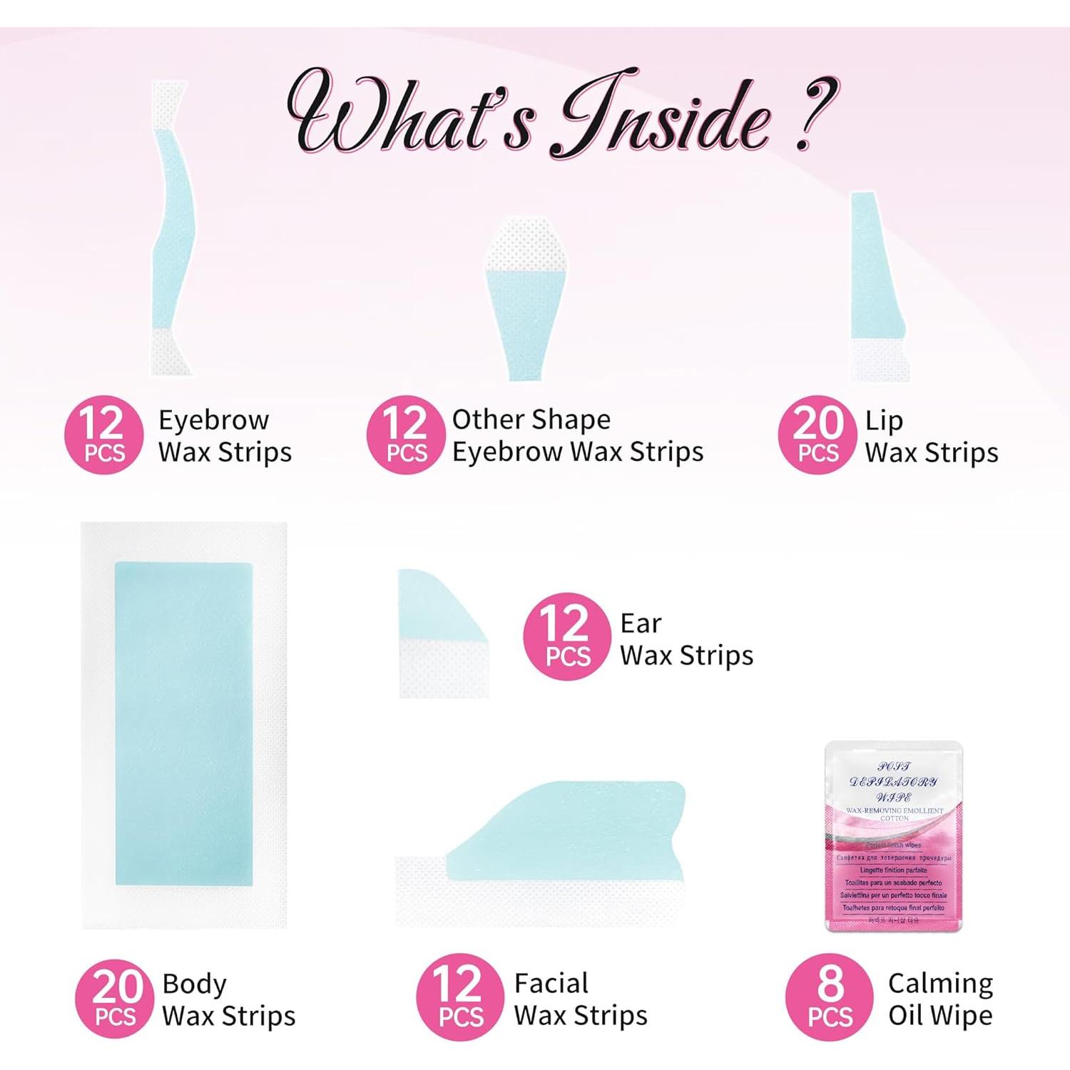 Ceras para Cejas Beauty7 - 88 Piezas Cera Corporal y Facial