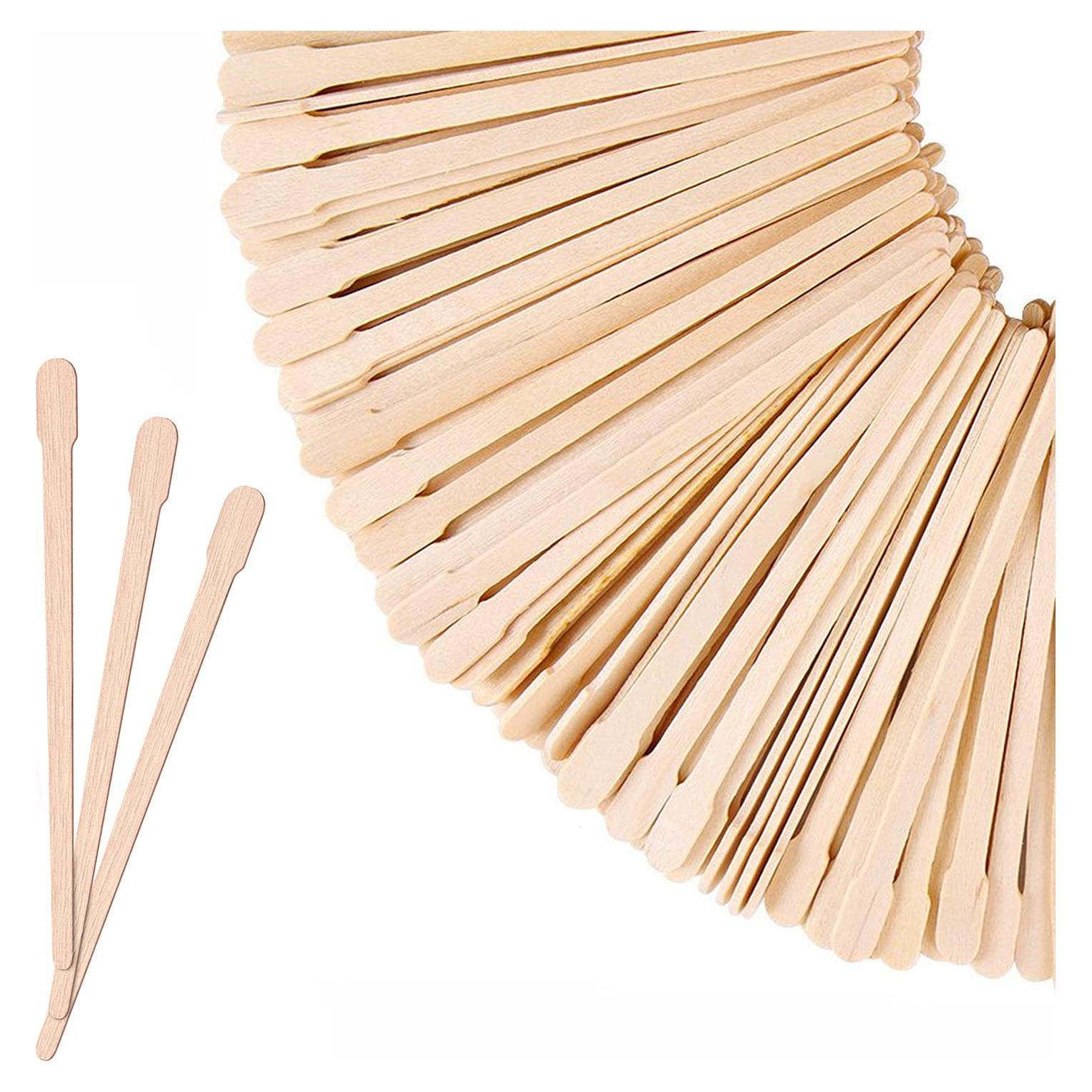 Mibly 200 Palitos de Cera de Madera para Cejas y Labios