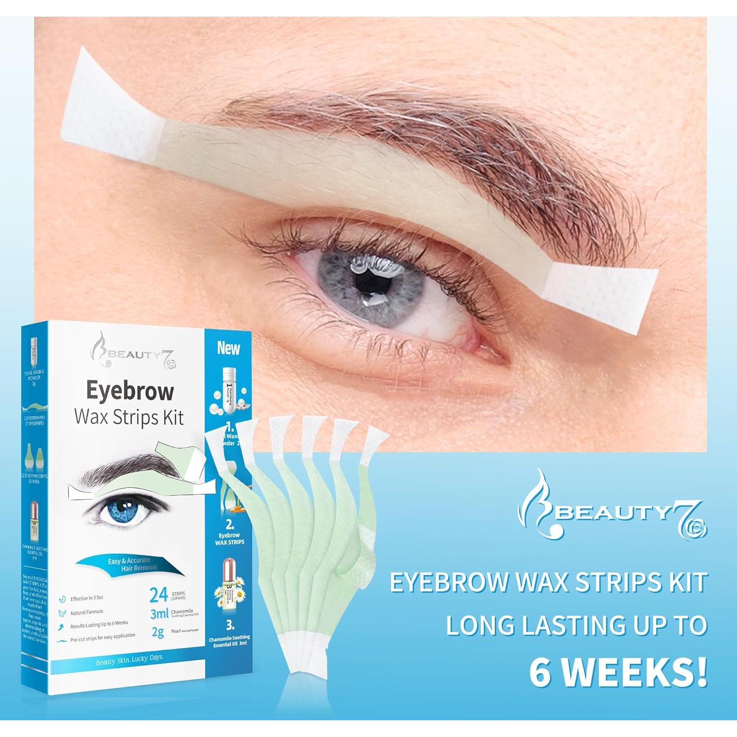 Ceras Depilatorias para Cejas Beauty7 - 24 Piezas para Hombres