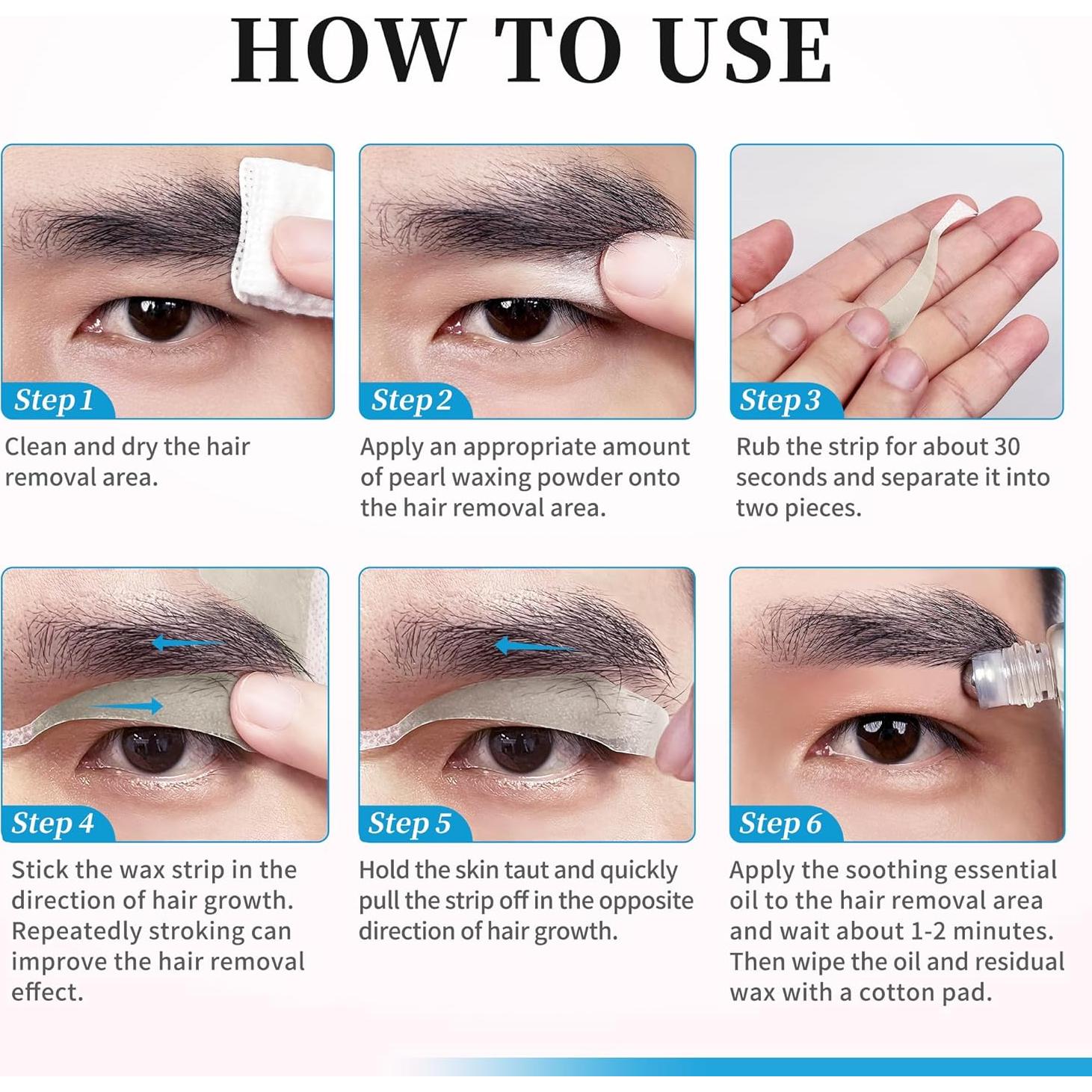 Ceras Depilatorias para Cejas Beauty7 - 24 Piezas para Hombres