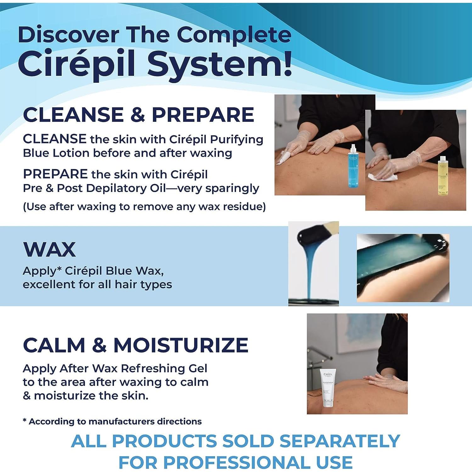 Cera Dura Cirepil Blue 400g Sin Fragancia Piel Sensible