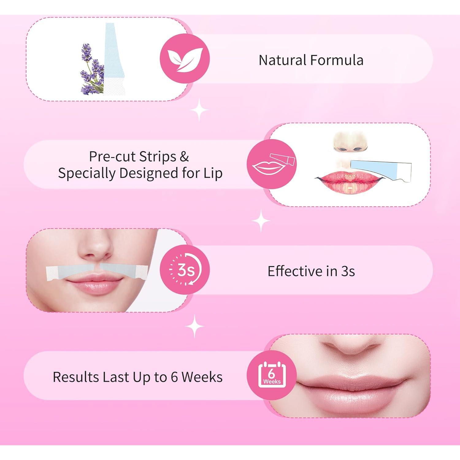 Cintas de Cera Facial Beauty7 para Piel Sensible 20 pcs