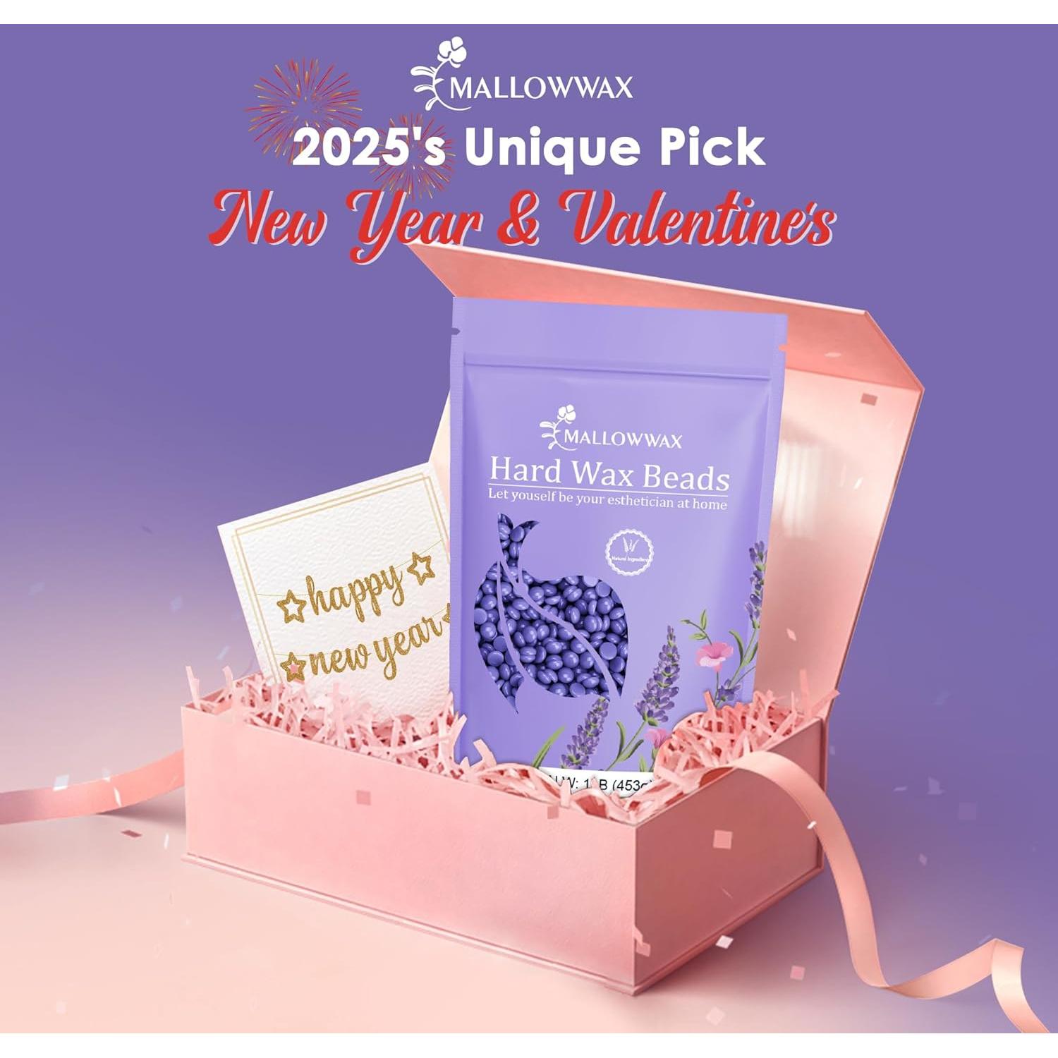 Perlas de Cera Dura Mallowwax Lavanda 453 g para Depilación