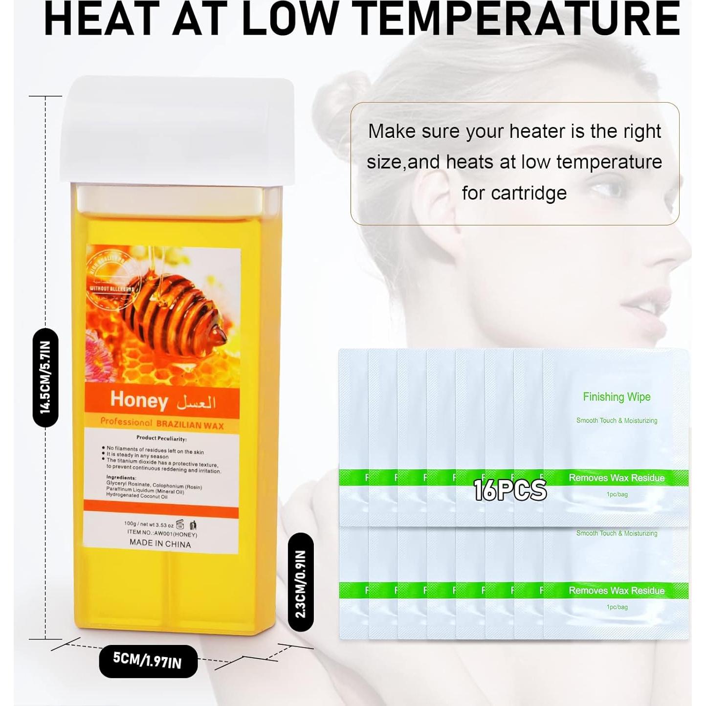 Cera Roll On Depilatoria Seopri Miel 4 Cartuchos 100% Natural