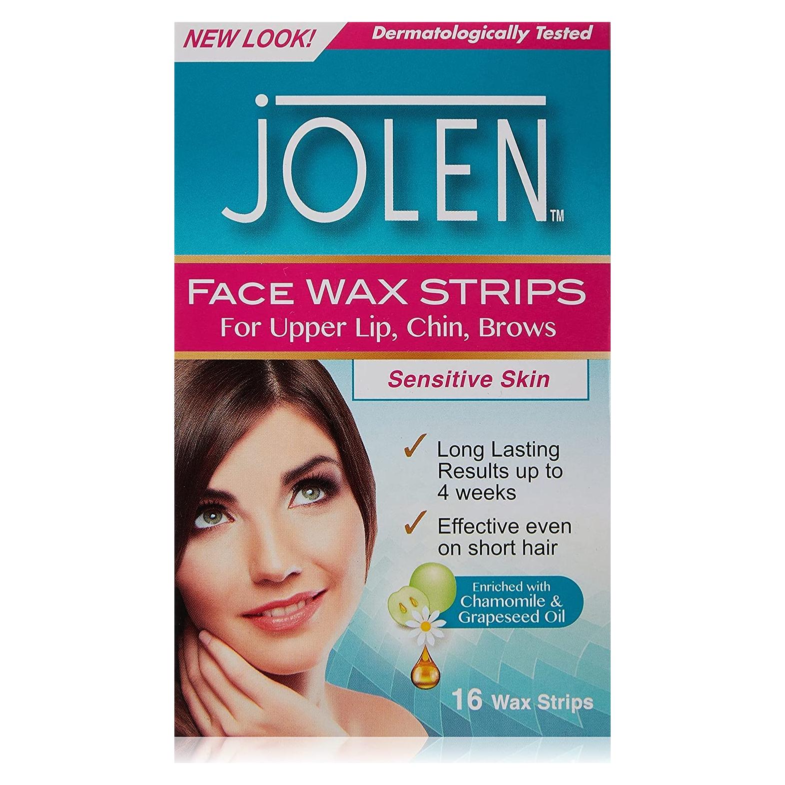 Tiras de Cera Jolen para Piel Sensible 16 Unidades