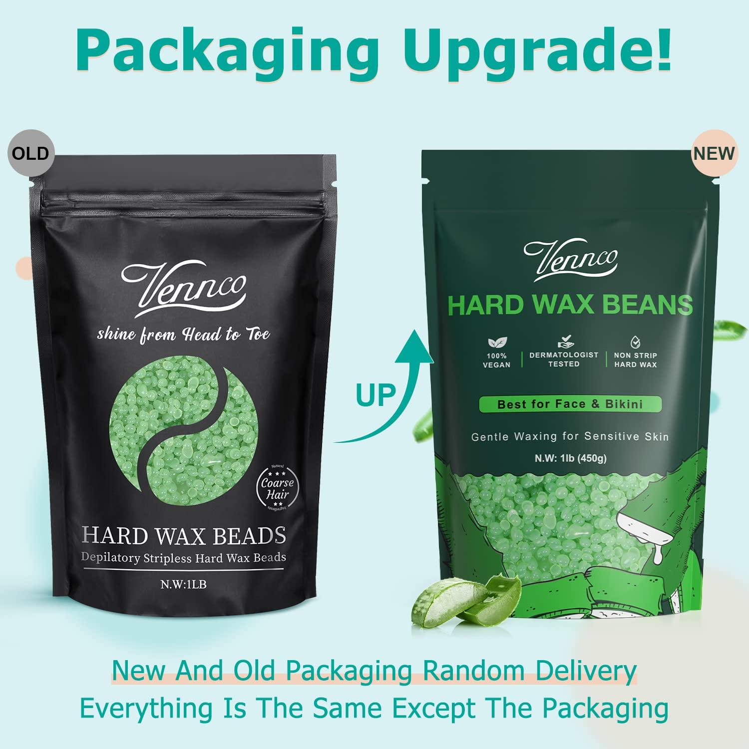 Perlas de Cera Dura VENNCO 1 lb Aloe Vera Piel Sensible