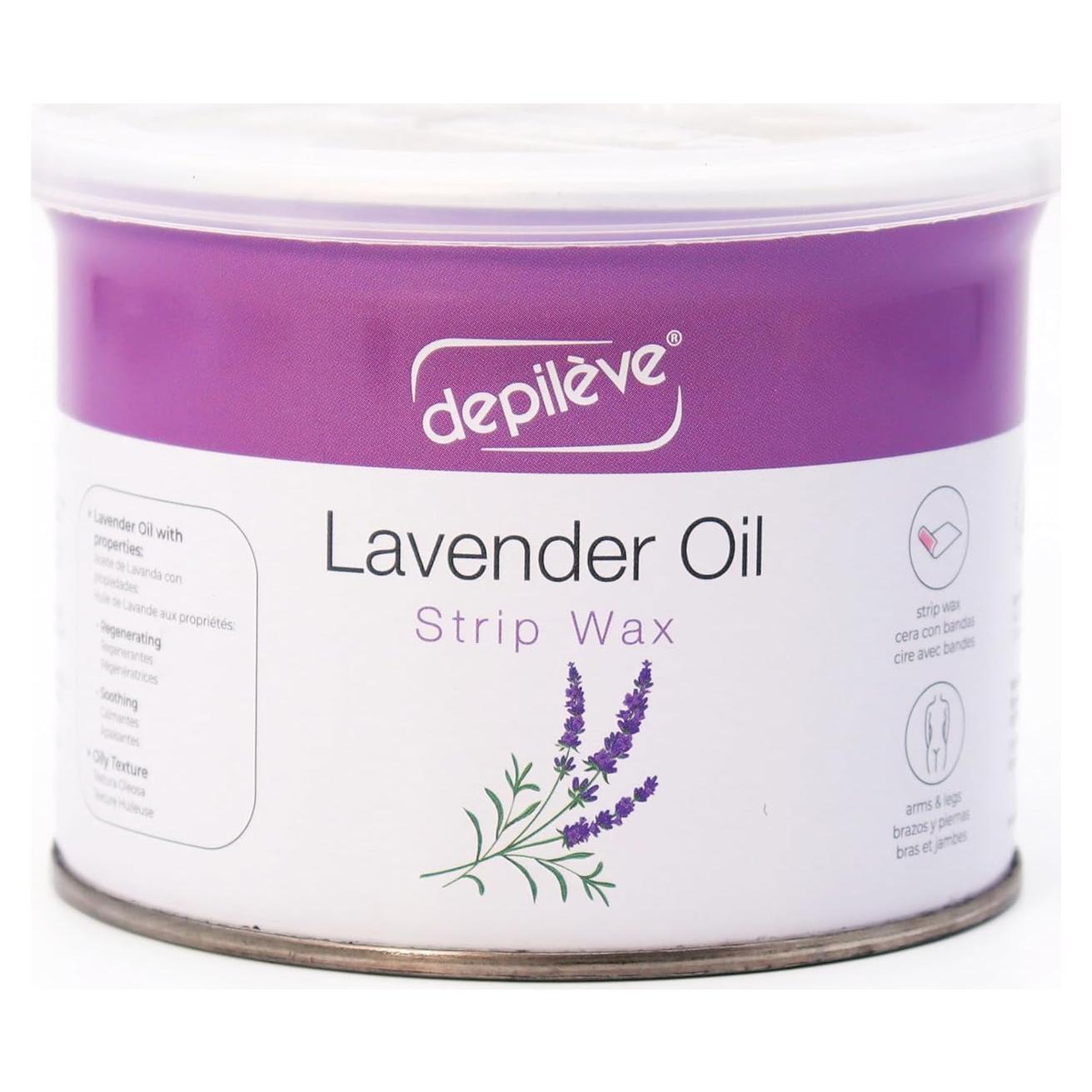 Cera Depileve en Tiras de Lavanda para Piel Sensible 400g