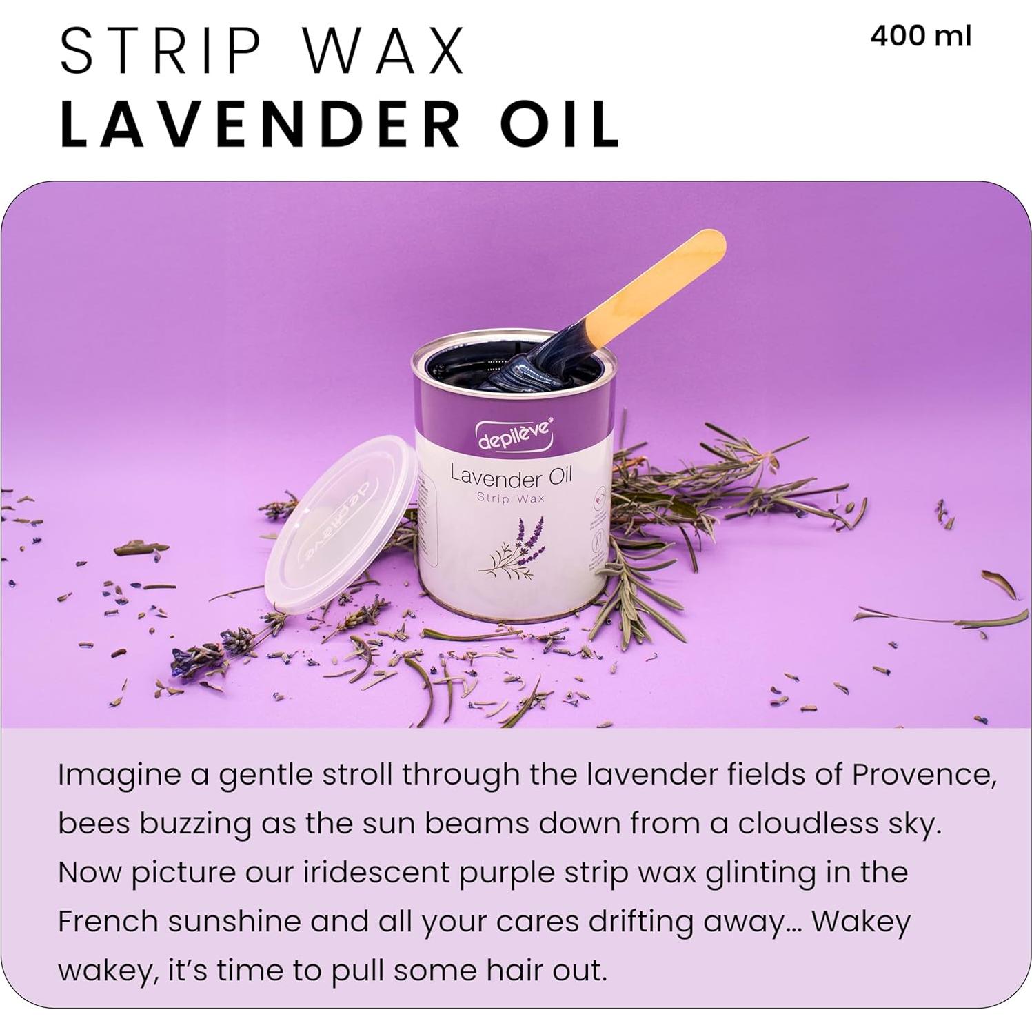 Cera Depileve en Tiras de Lavanda para Piel Sensible 400g