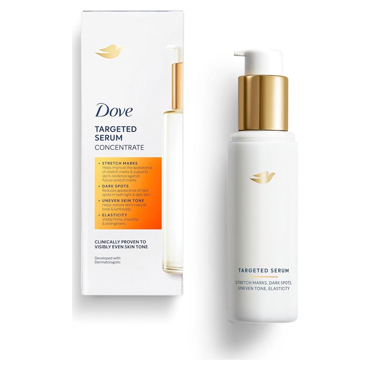 Suero Dirigido Dove 90 g para Estrías y Manchas Oscuras