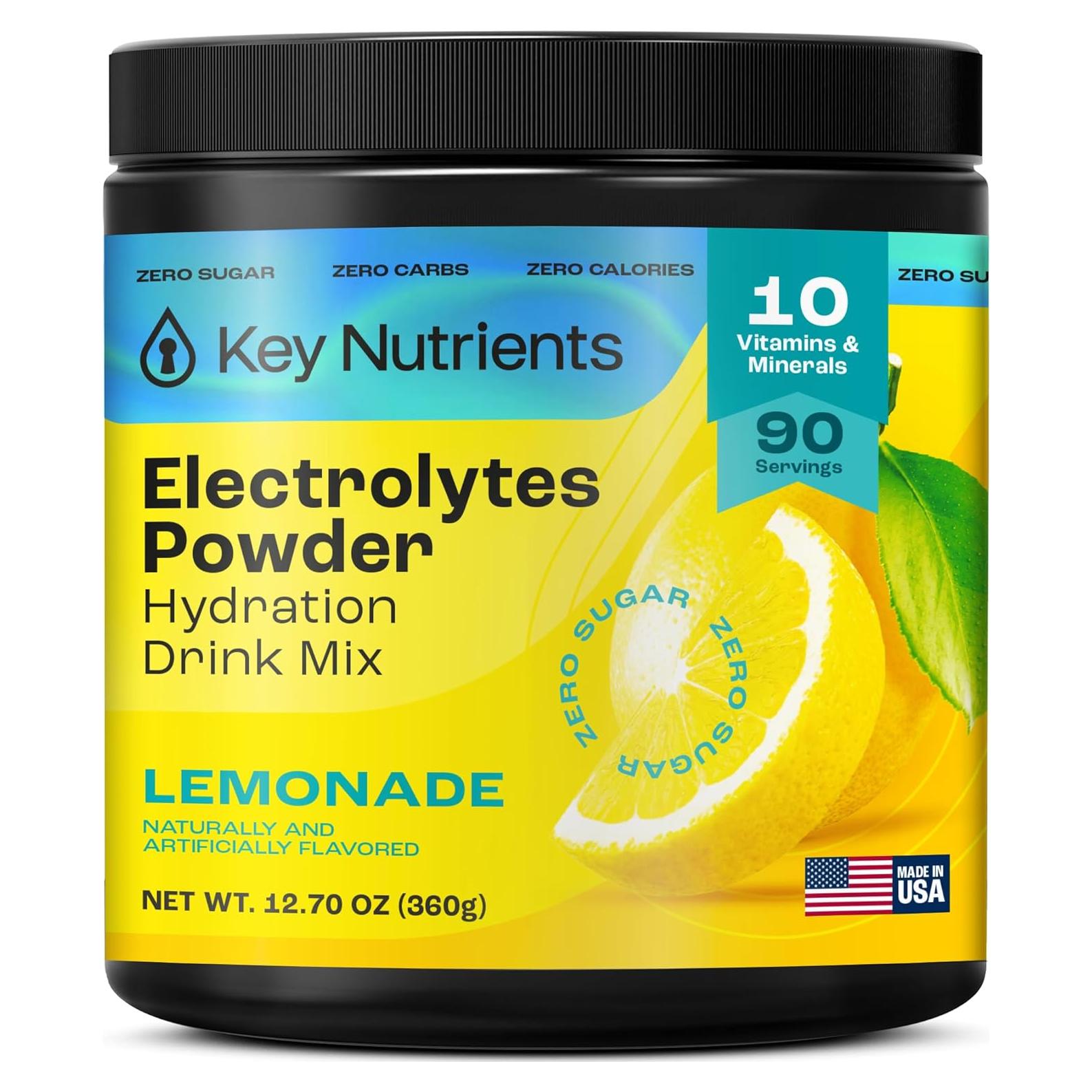 Polvo de Electrolitos Multivitamínico Key Nutrients 90 Porciones