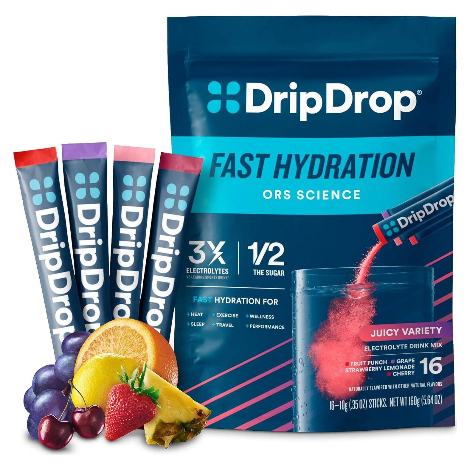 Paquete de Hidratación DripDrop 16 Porciones Sabor Variado