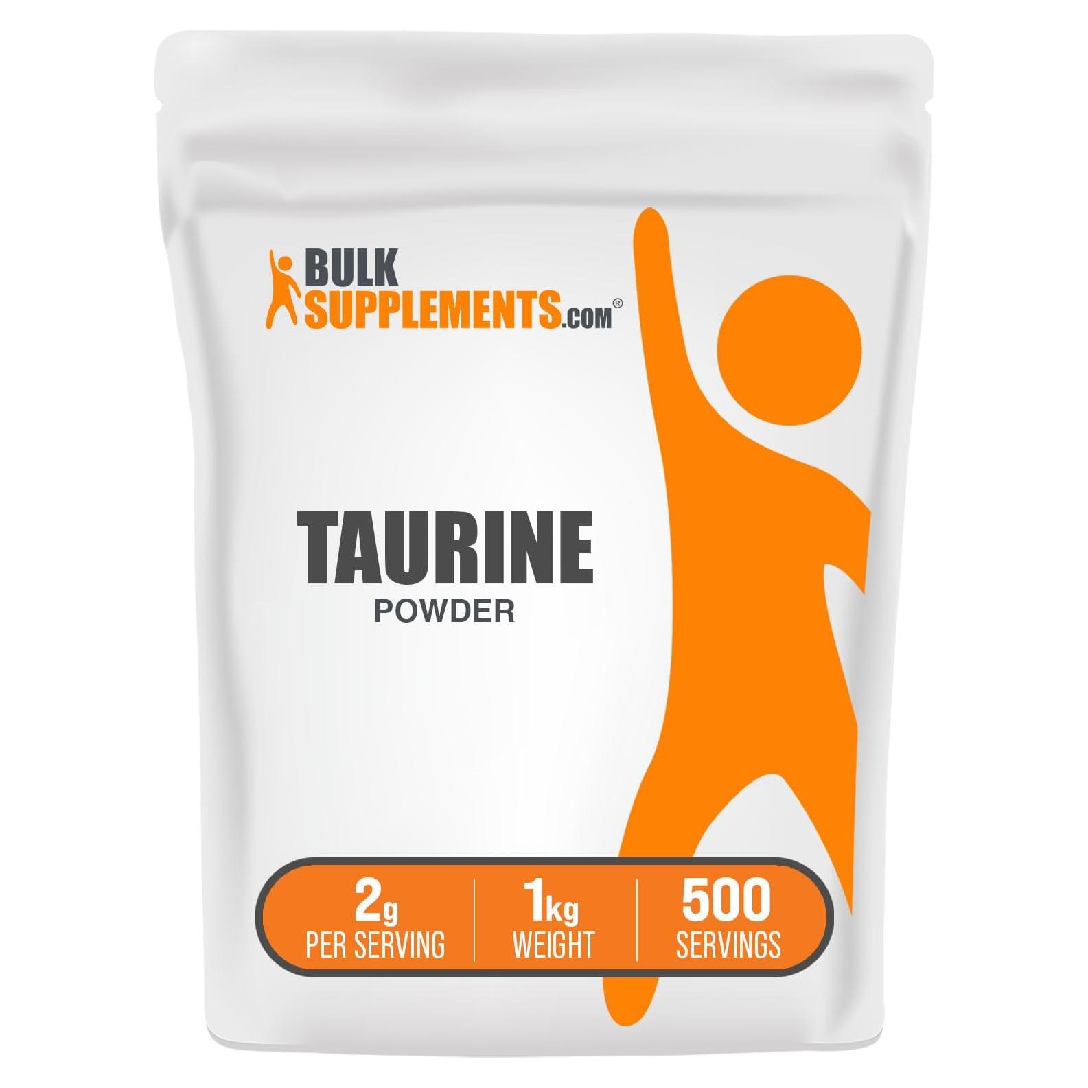 Polvo de Taurina BulkSupplements 2000mg 1kg Sin Sabor