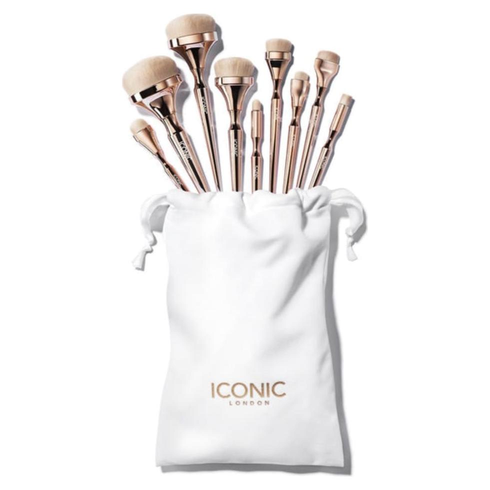 Juego de Brochas de Maquillaje ICONIC LONDON HD Blend 9 Pzas