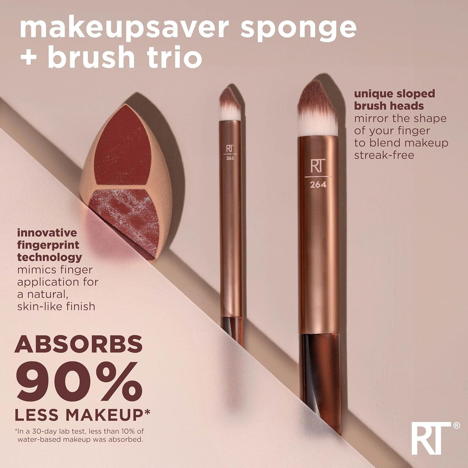 Set de Brochas y Esponjas Makeupsaver Real Techniques 3 Piezas