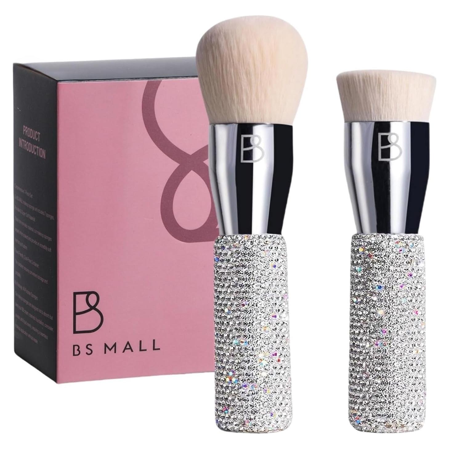 Brochas de Maquillaje BS-MALL Lujo Diamante 2 Piezas