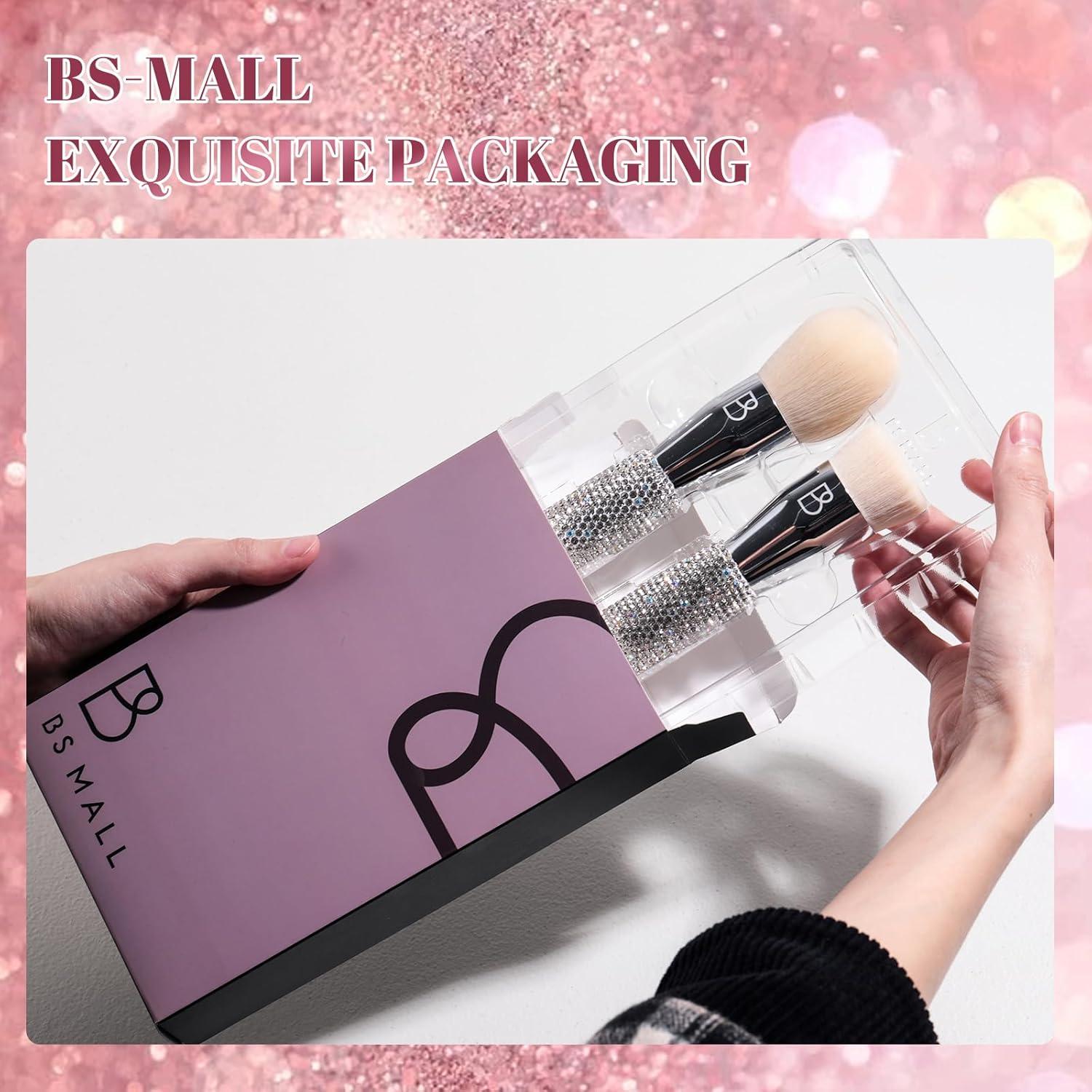 Brochas de Maquillaje BS-MALL Lujo Diamante 2 Piezas