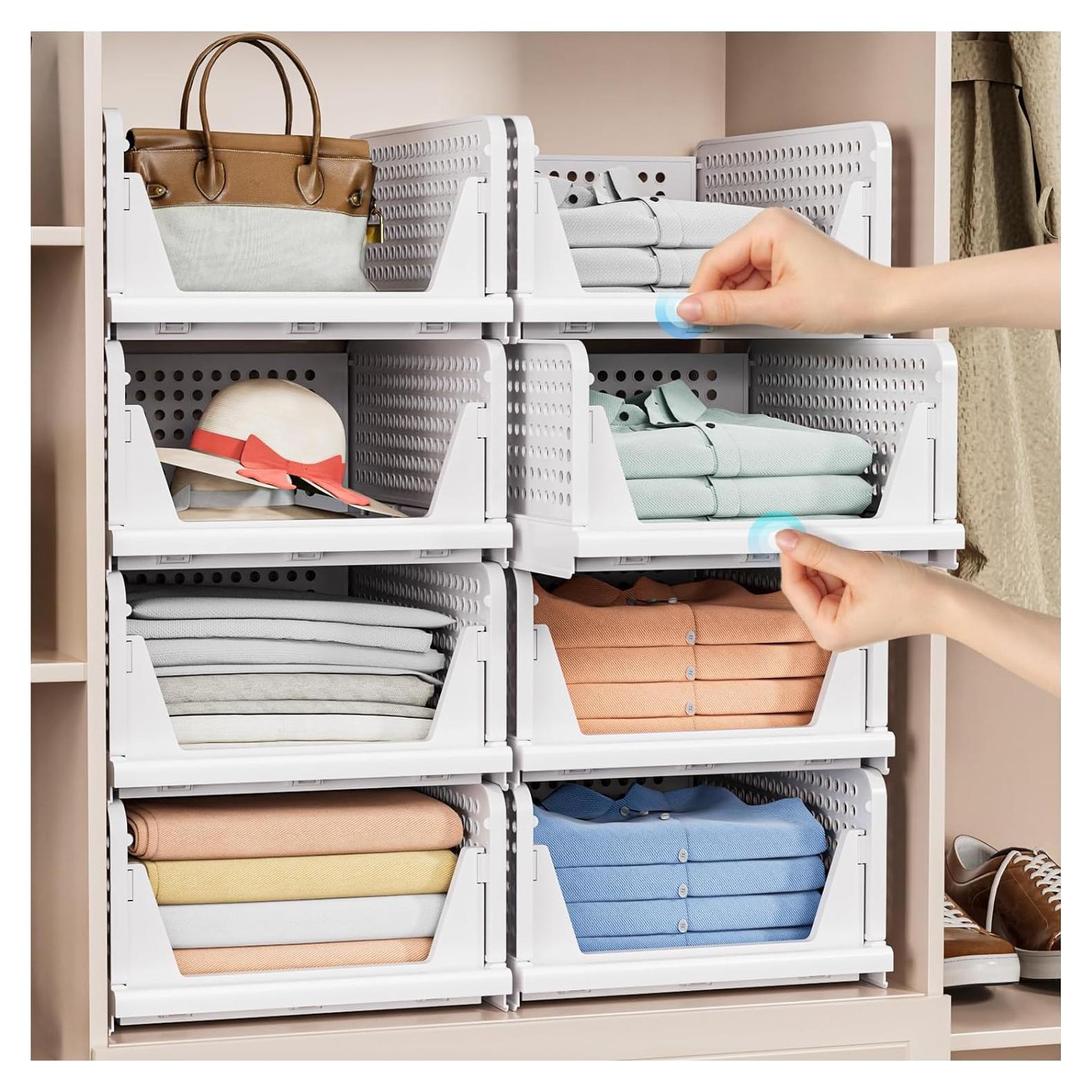 Caja Organizadora Apilable Caktraie 5 Paquetes Blanca