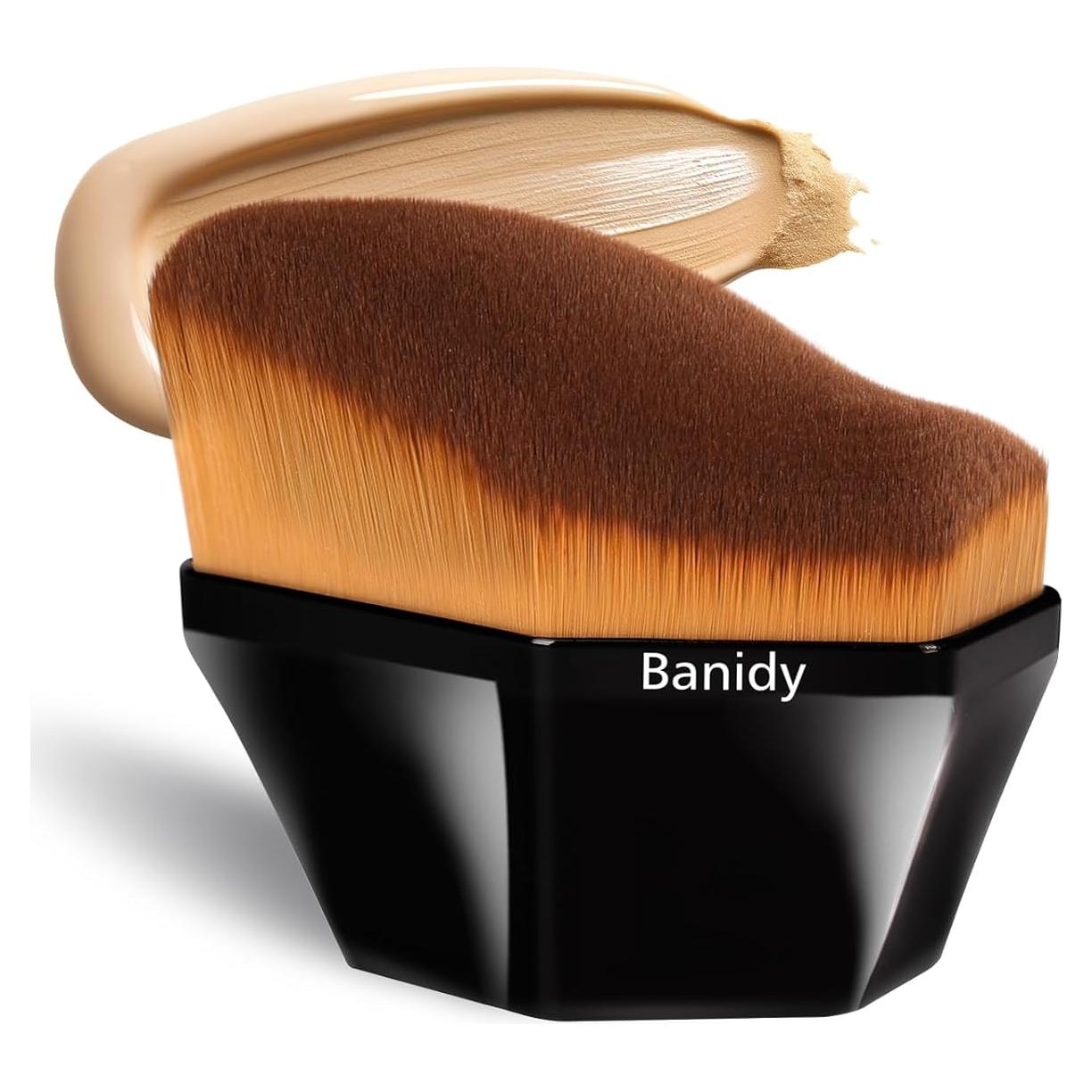 Brocha de Base Premium Banidy Hexagonal Negra 8,71x5,79cm