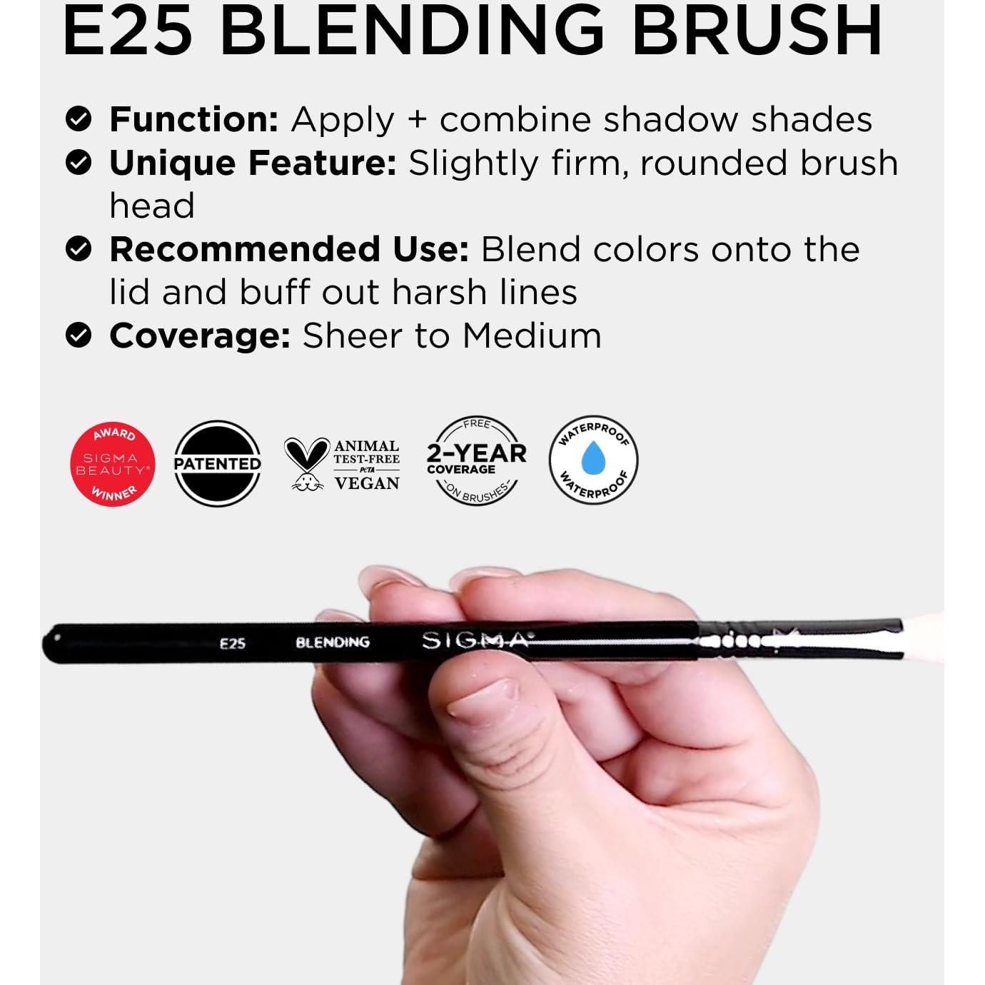 Pincel Difuminado E25 Sigma Beauty - 16.51 cm Profesional