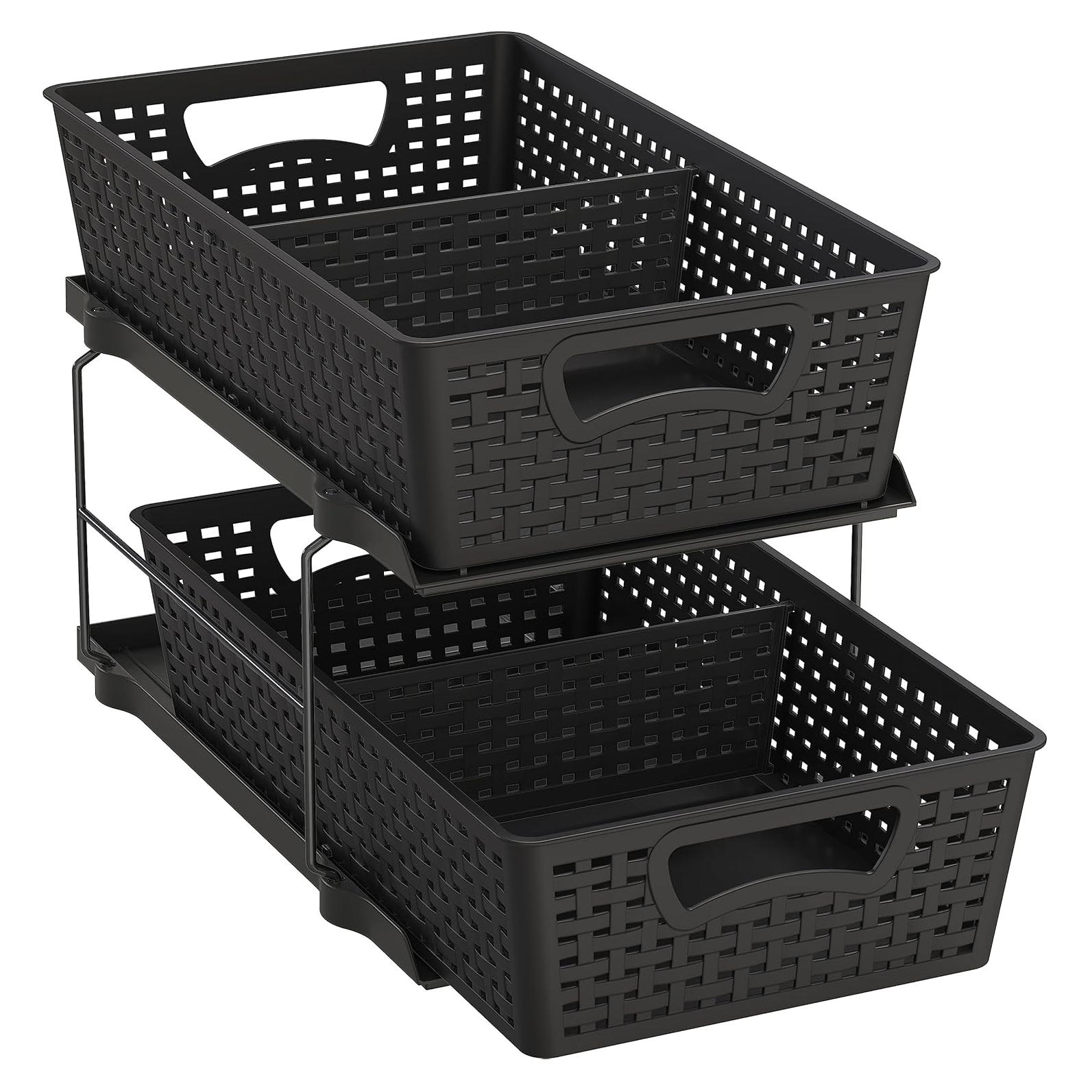 Organizador de Baño Simple Houseware 2 Niveles Negro