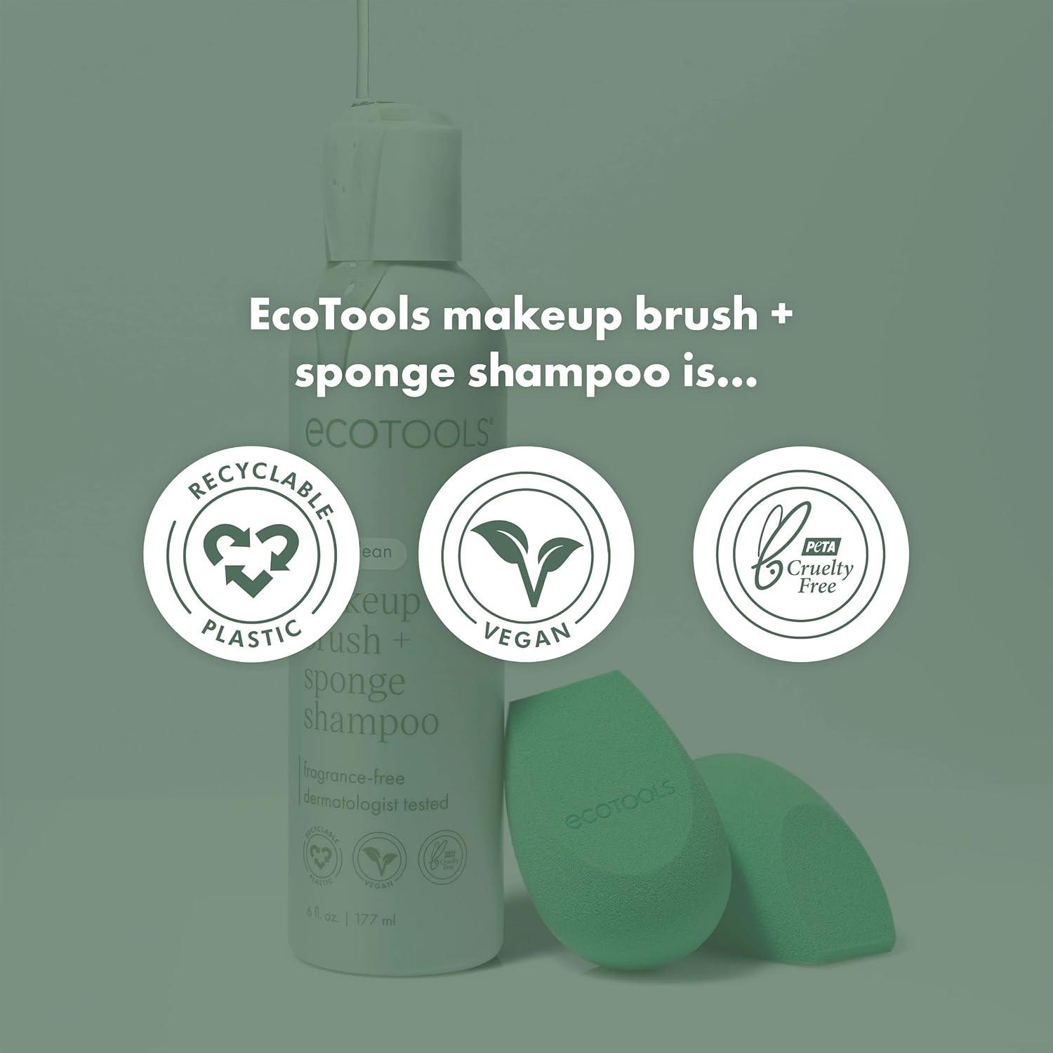 Champú para Brochas EcoTools 236 ml, Vegano y Sin Fragancia