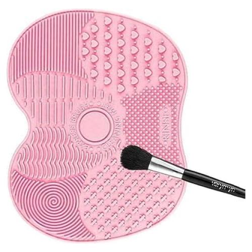 Alfombrilla Limpiadora de Brochas ZGLUZP Rosa Silicona
