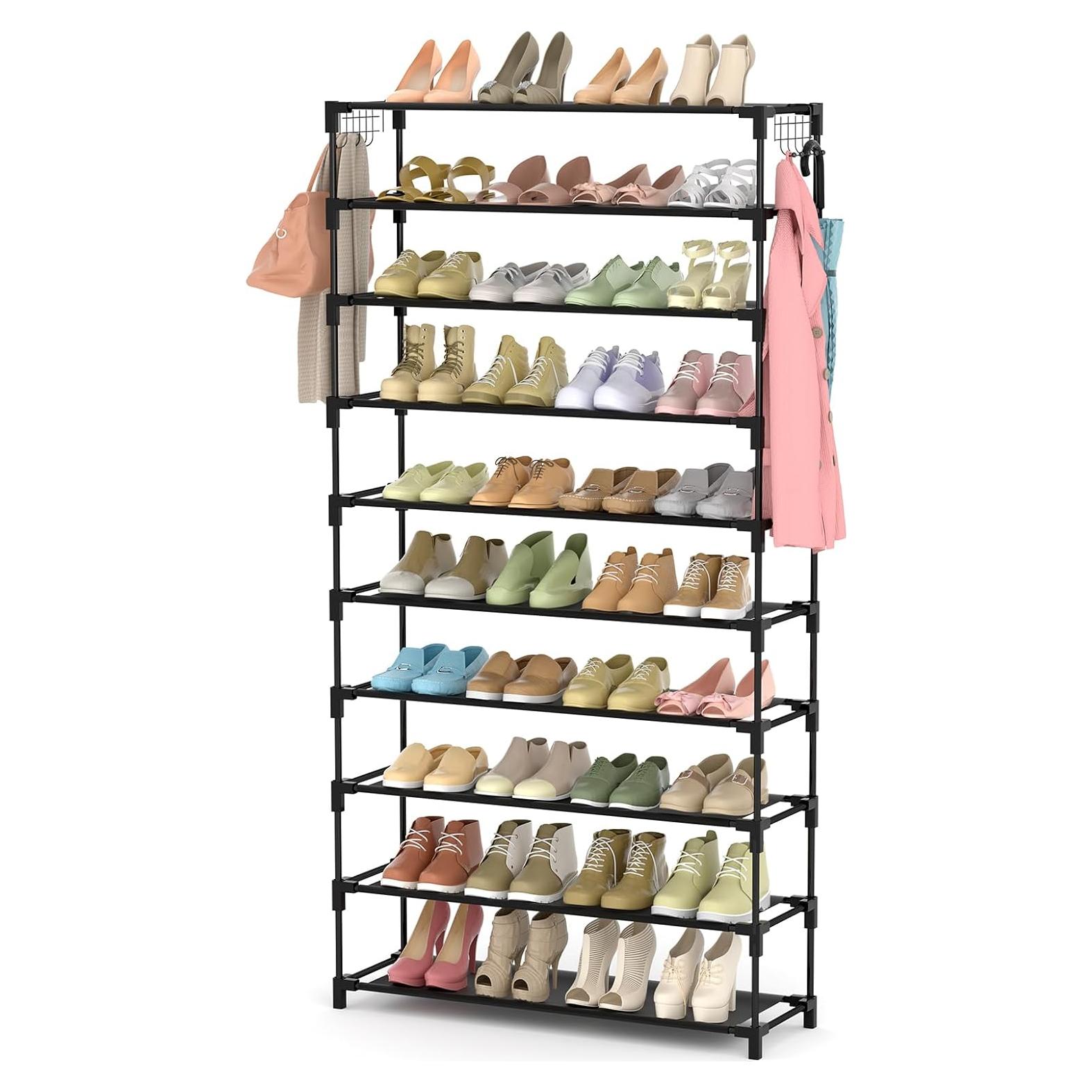 Organizador de Zapatos LANTEFUL 10 Niveles 50 Pares Negro