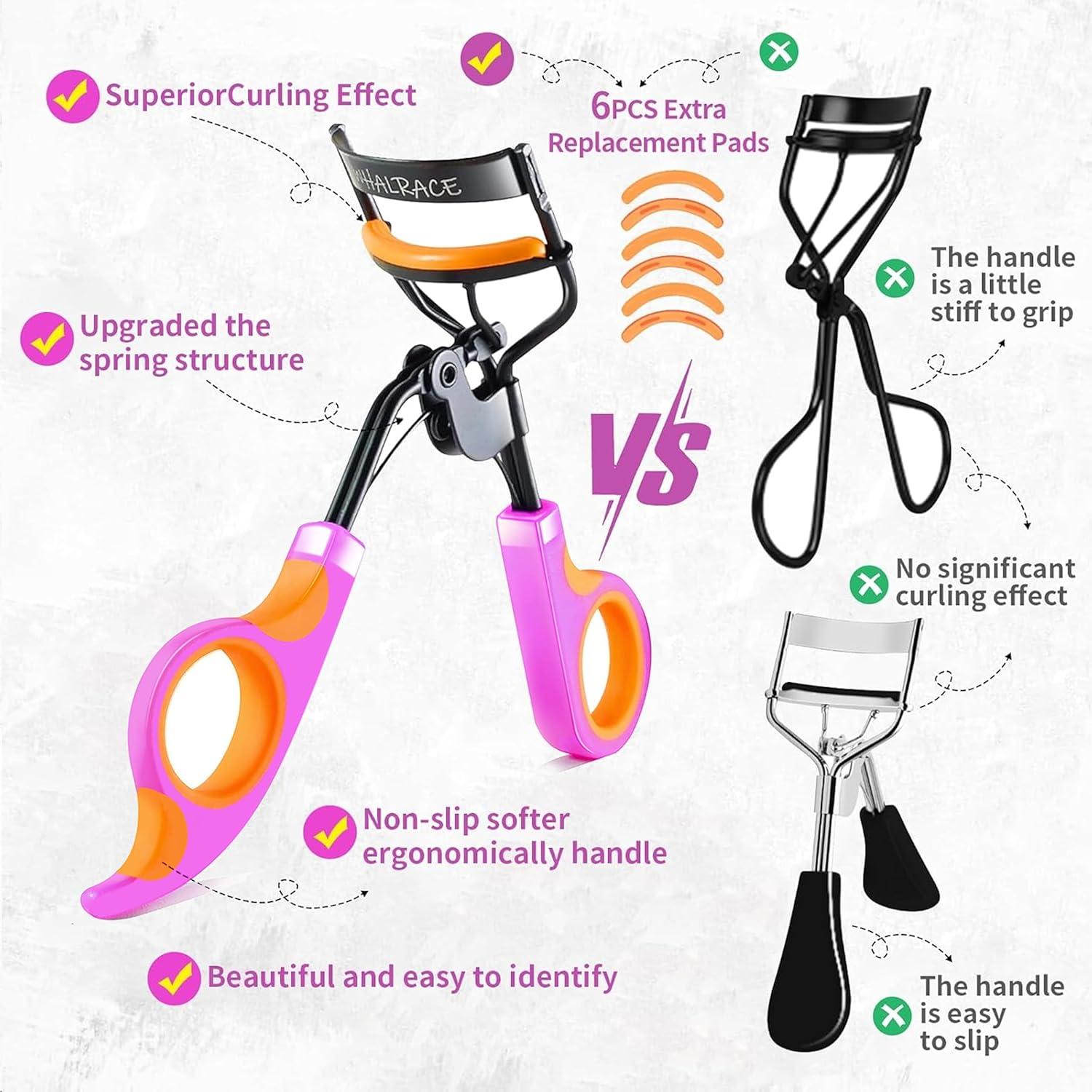 Rizador de Pestañas Whalrace MBH01 con 6 Almohadillas