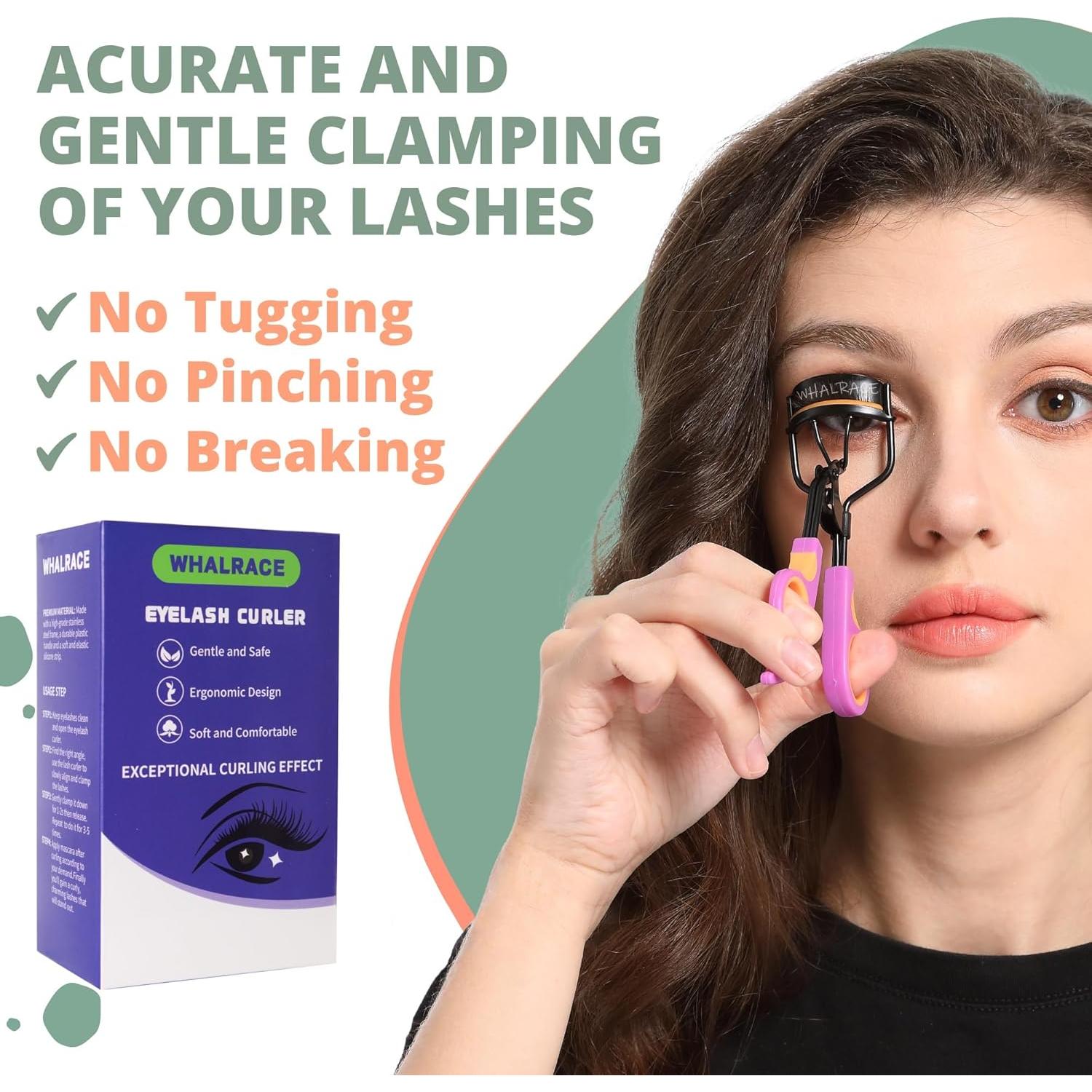 Rizador de Pestañas Whalrace MBH01 con 6 Almohadillas