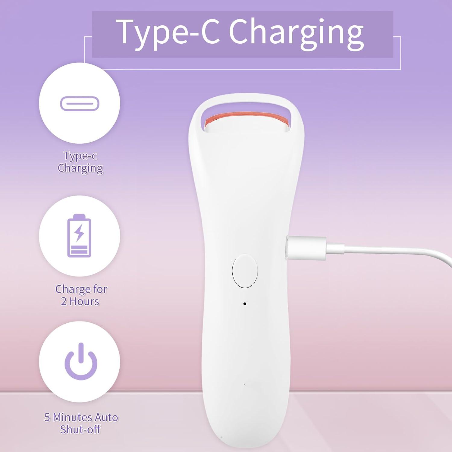 Rizador de Pestañas Eléctrico Acavado Doble Arco 2 Temperaturas