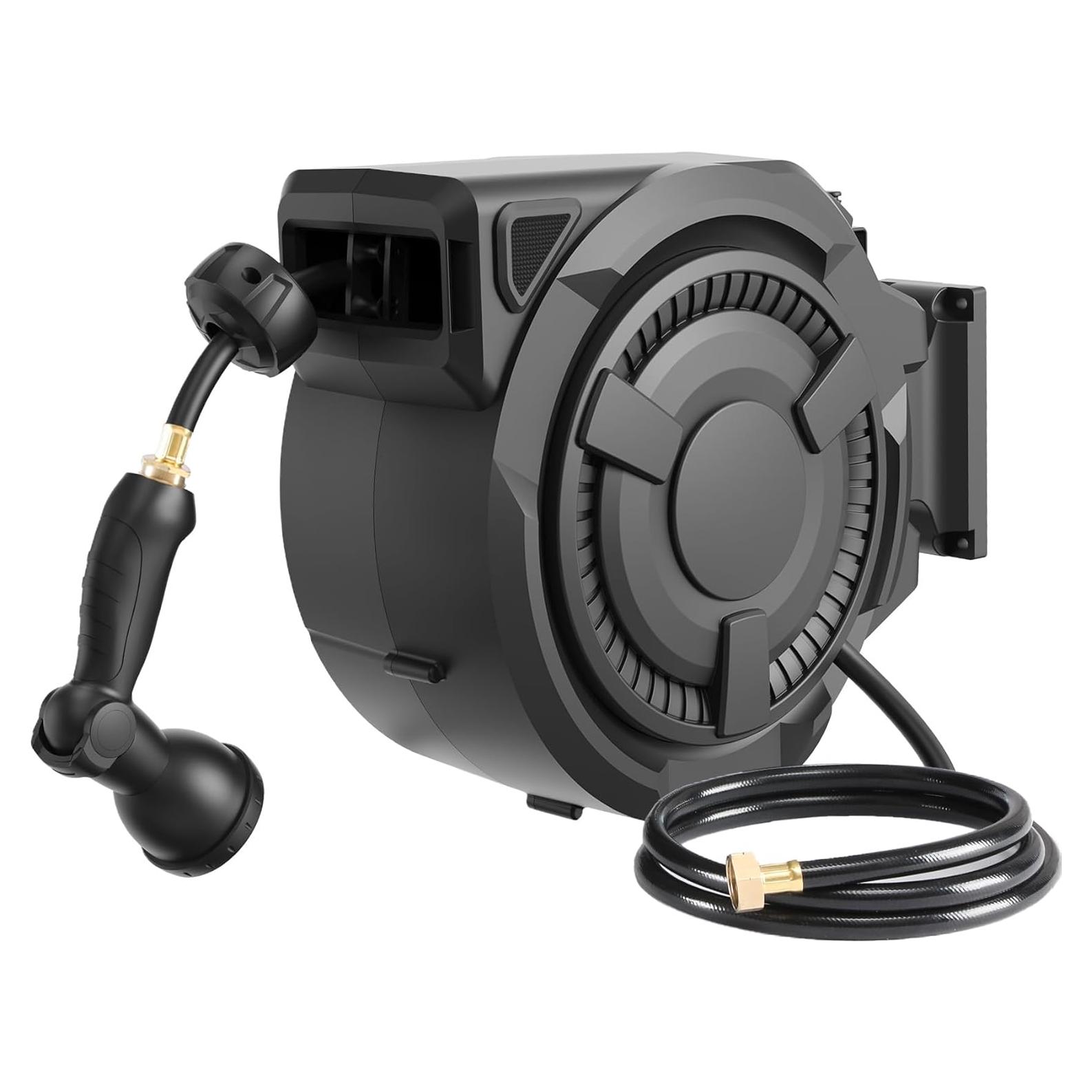 Carrete de Manguera de Jardín Retráctil Wikiwiki 30.48 m