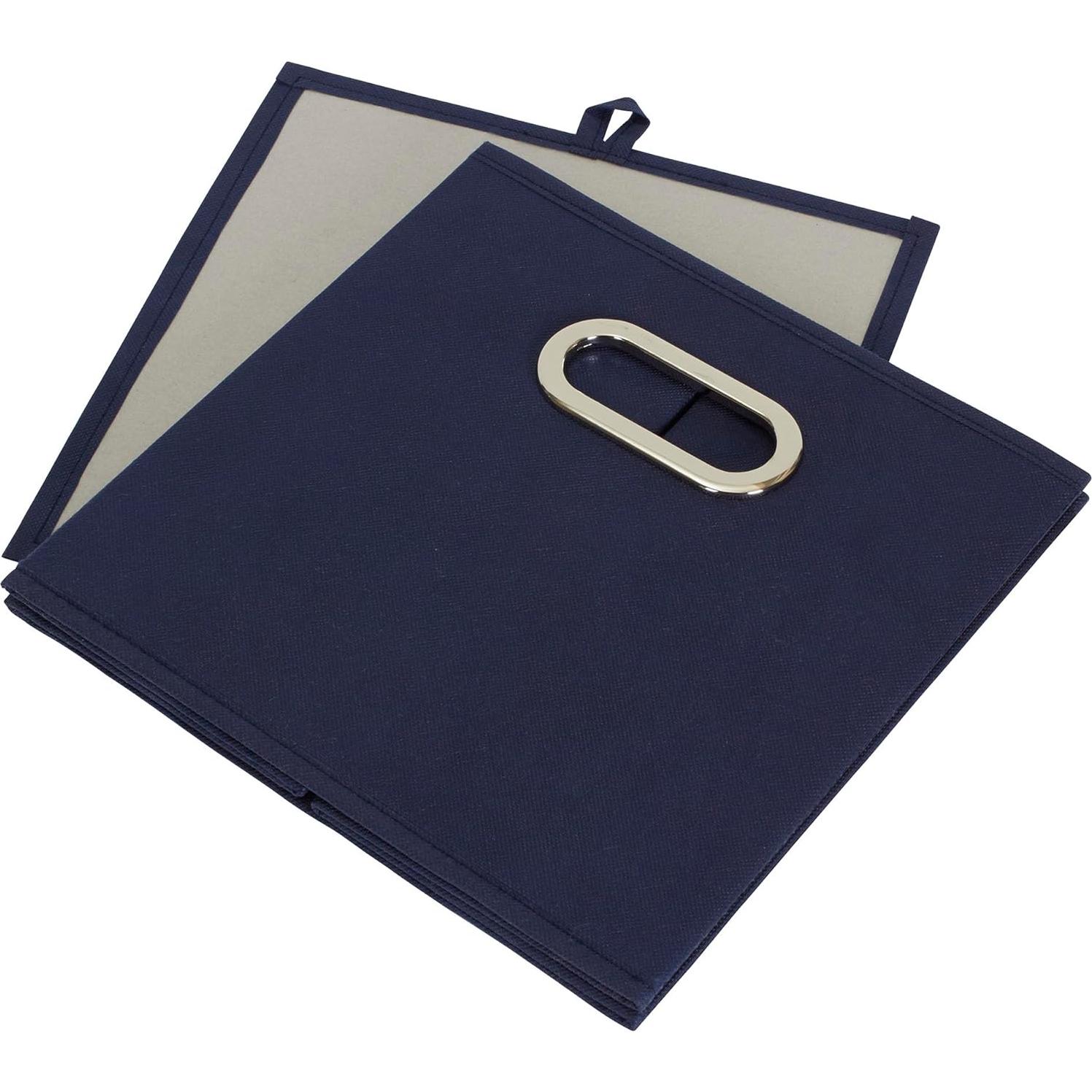 Cajas de Almacenamiento Plegables Household Essentials 6 Pzas Azul Marino