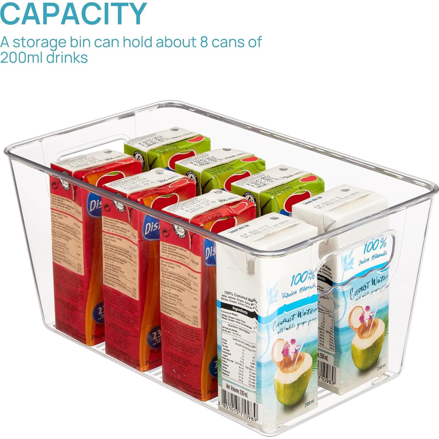 Bins de Almacenamiento Vtopmart 6 PCS Plástico Transparente