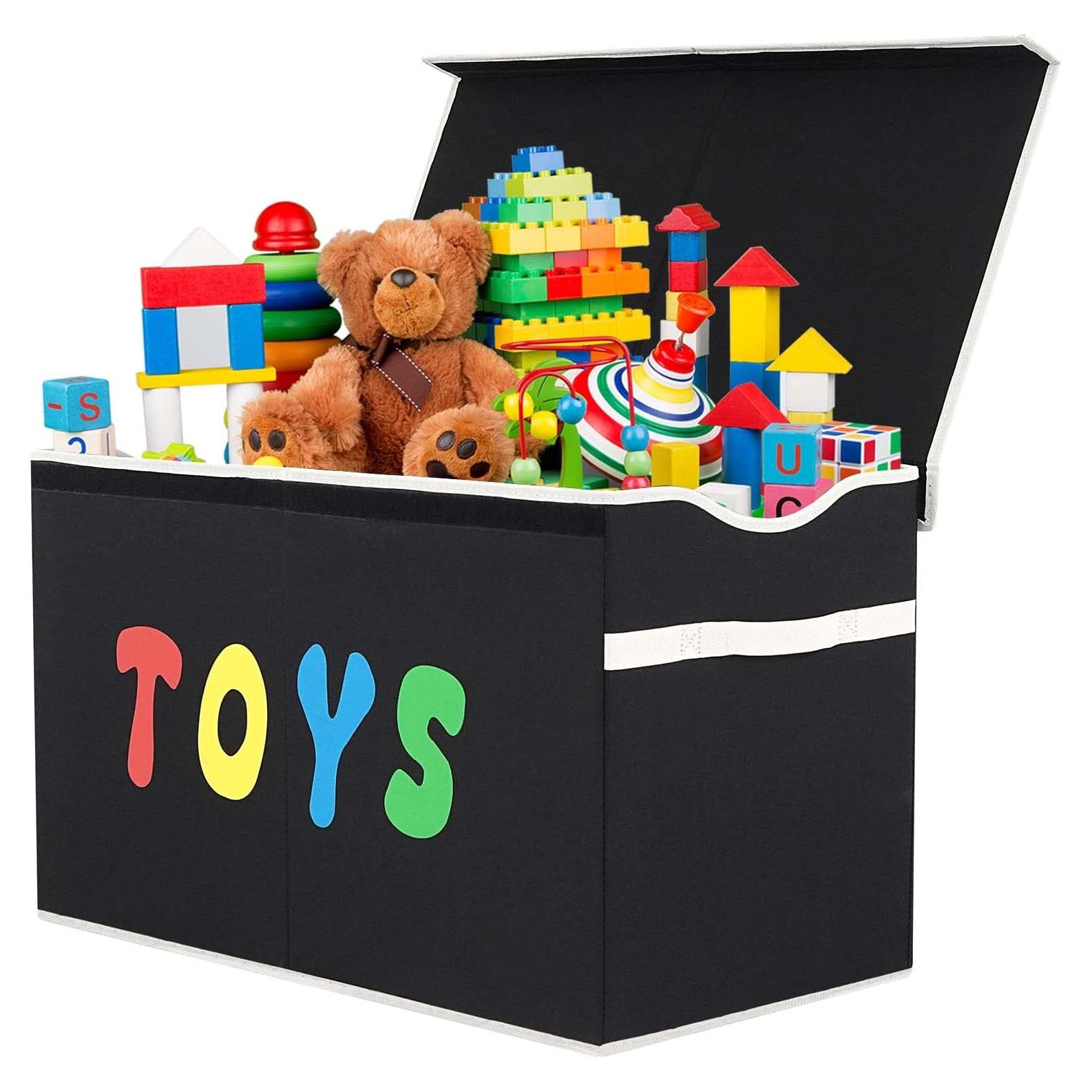 Caja de Juguetes Plegable YOLOXO Negra 82L 40kg