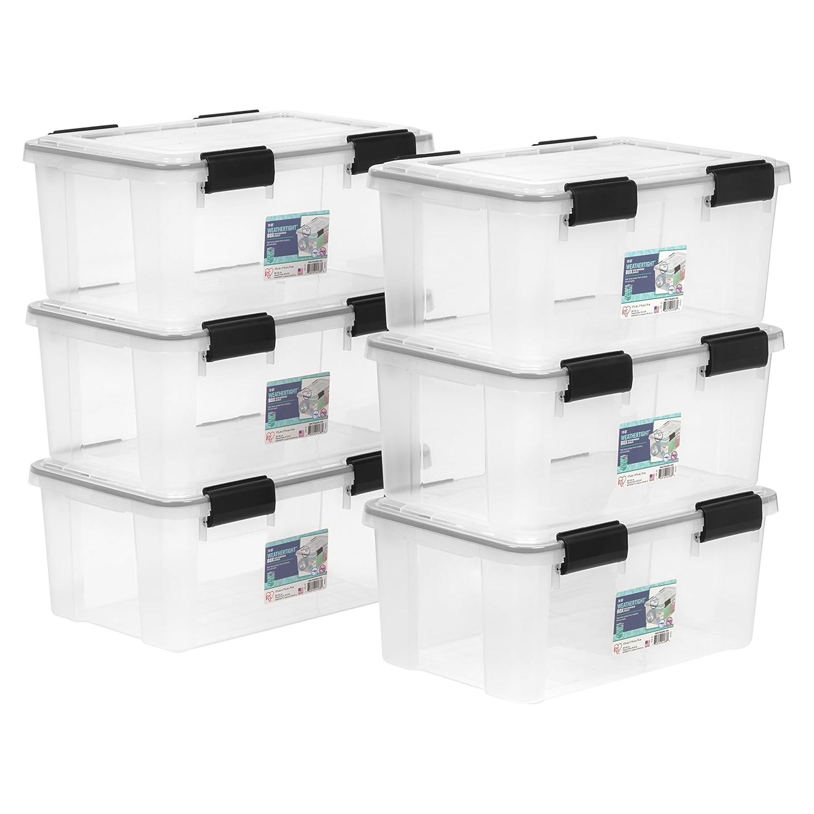 Contenedores de Almacenamiento IRIS USA 19 Qt 6 Paquete