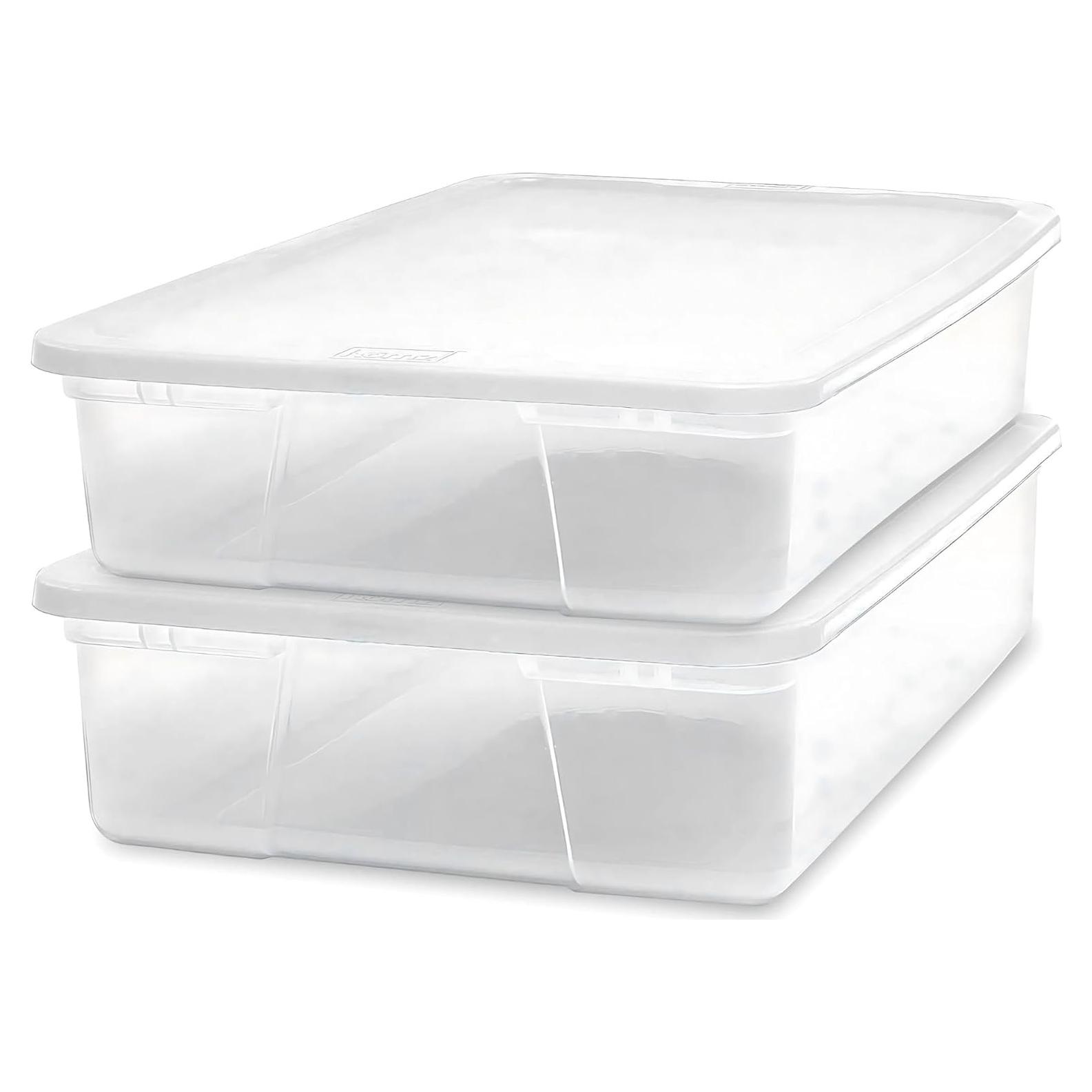 Contenedores de Almacenamiento HOMZ 28QT 2 Paquete Transparentes