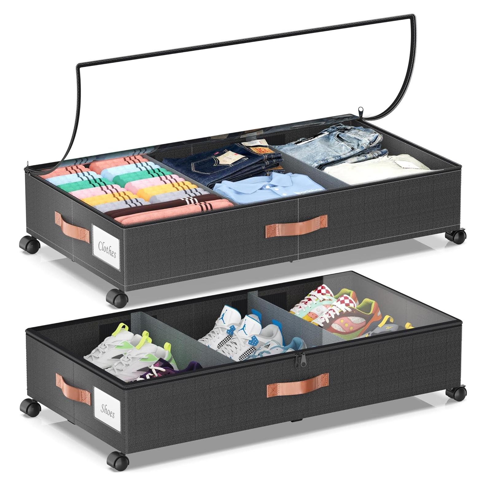 Contenedores de Almacenamiento Bajo la Cama LESHZHEN 2 Pzas