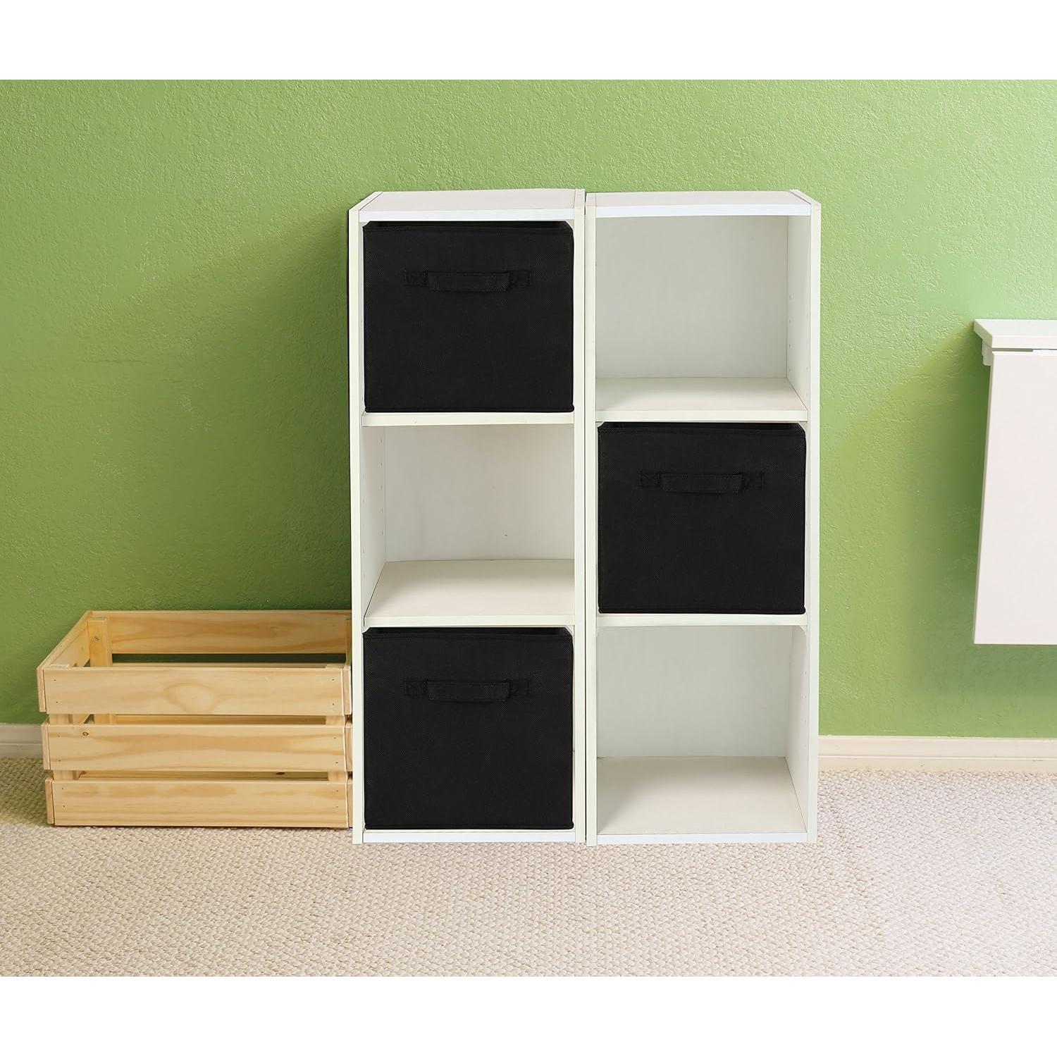 Cesta de Almacenamiento Plegable Simple Houseware Negra 6 Unidades