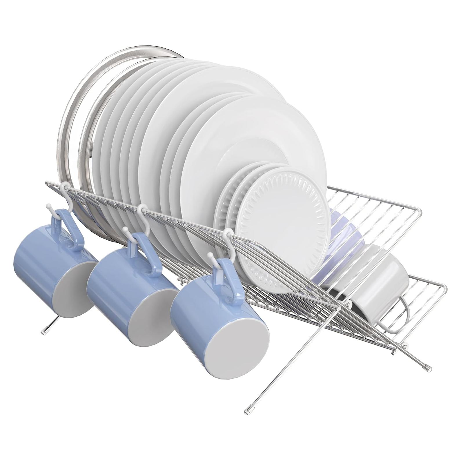 Soporte para Secar Platos Plegable Simple Houseware Cromo