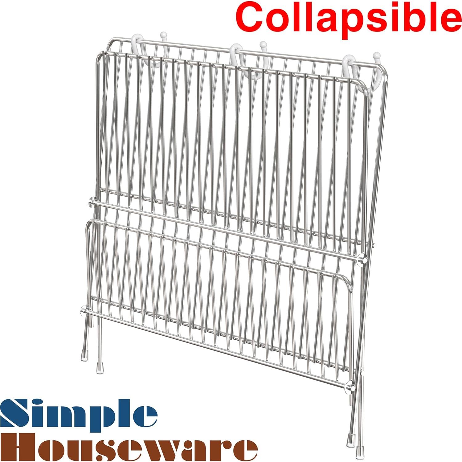 Soporte para Secar Platos Plegable Simple Houseware Cromo