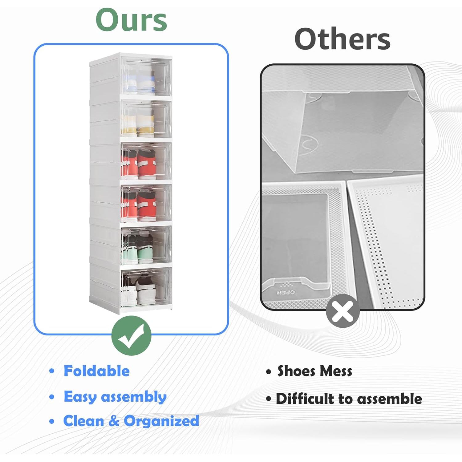 Caja Organizadora de Zapatos Plegable Harmon Wandyer 6 Niveles