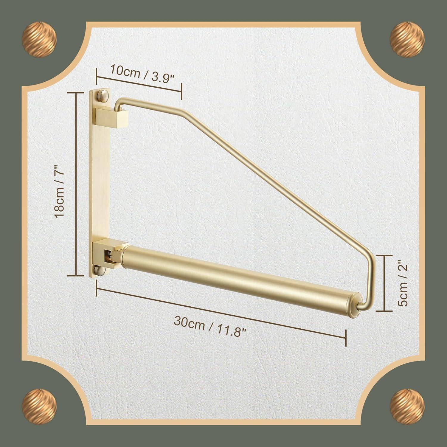 Perchero Plegable NEWRAIN Montado en Pared Latón Oro Cepillado