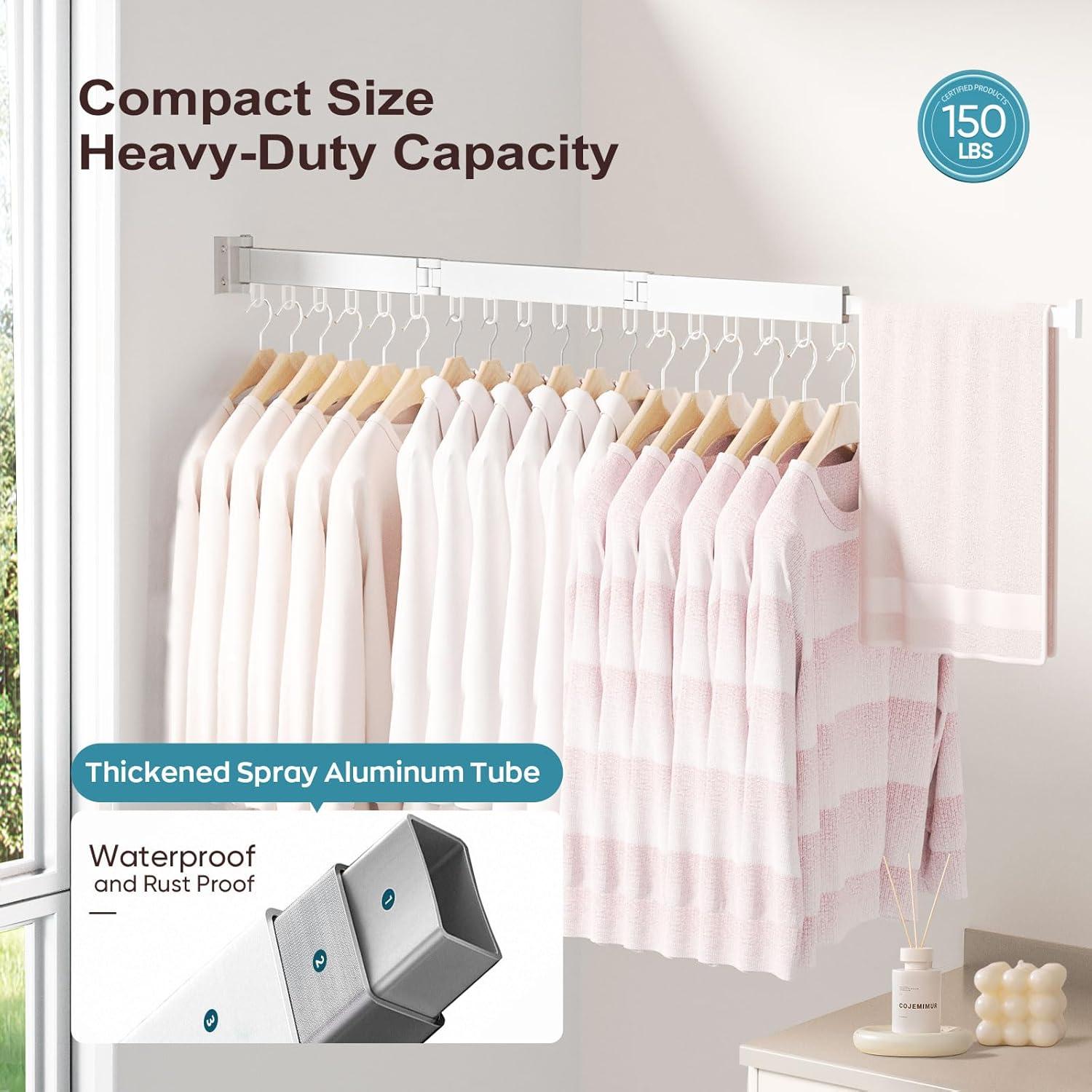 Perchero de Secado Plegable JAUREE Blanco 18 Ganchos