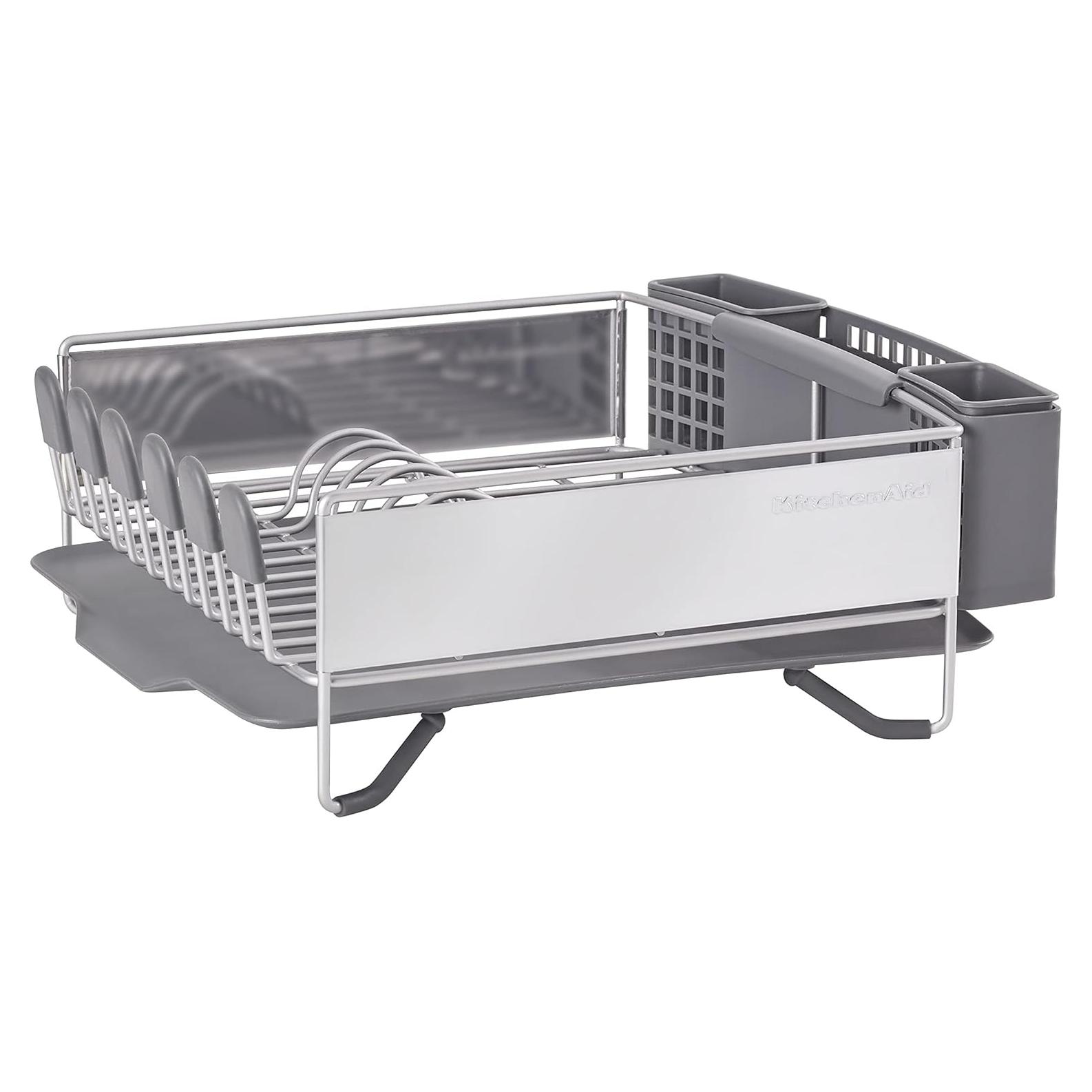 Escurridor de Platos KitchenAid Compacto Acero Inoxidable Gris