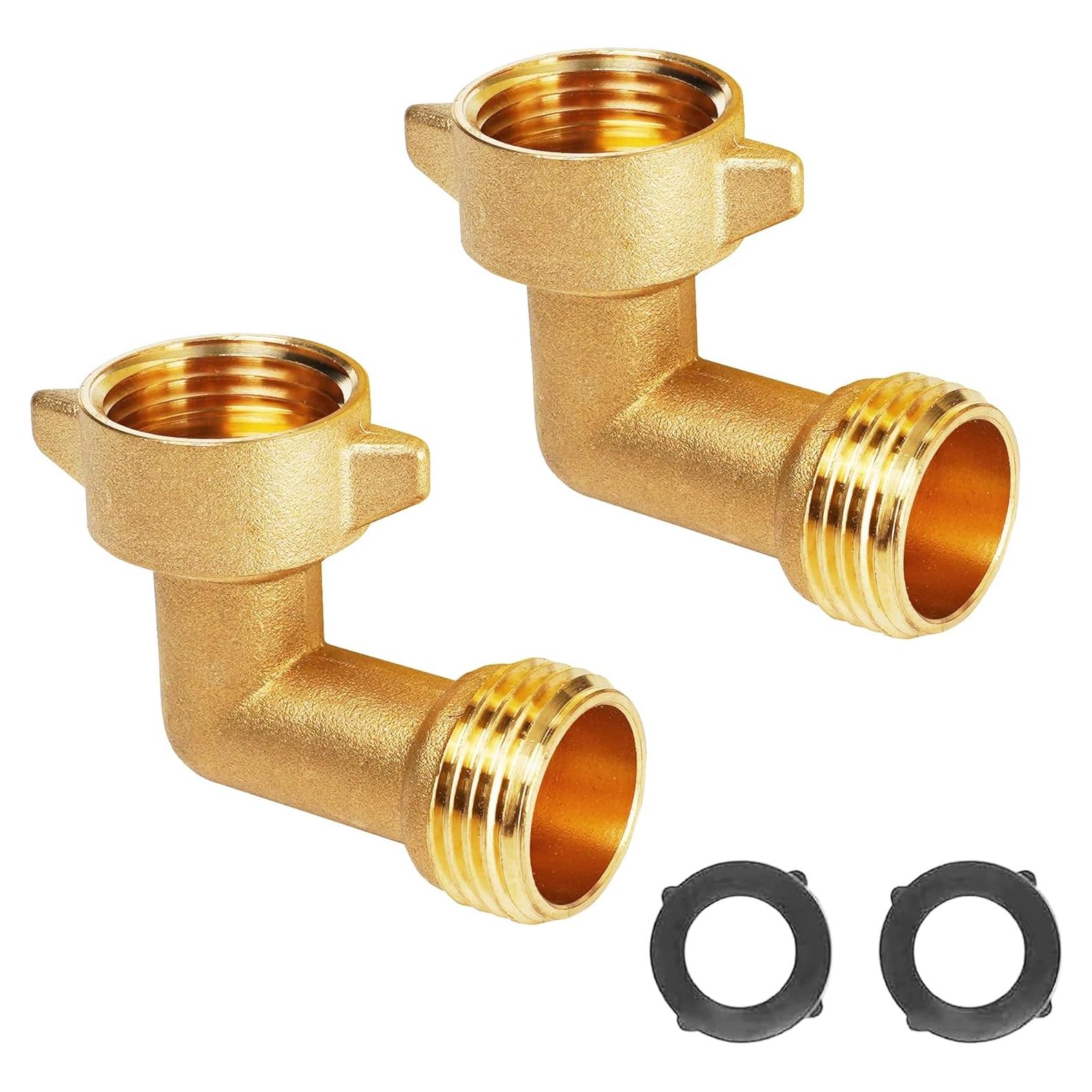 Paquete de 2 Conectores de Manguera de Jardín LIULO 90°