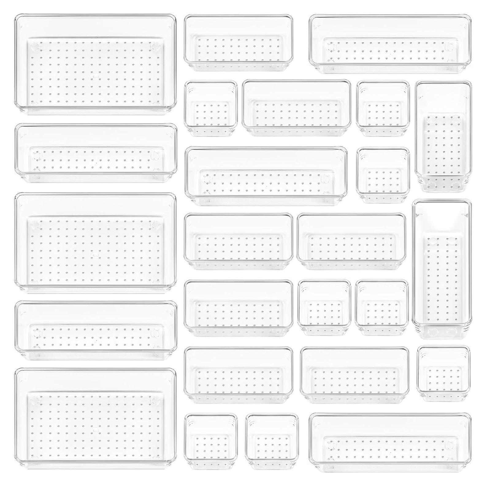 Vtopmart 25 PCS Organizadores de Cajones Plástico Transparente