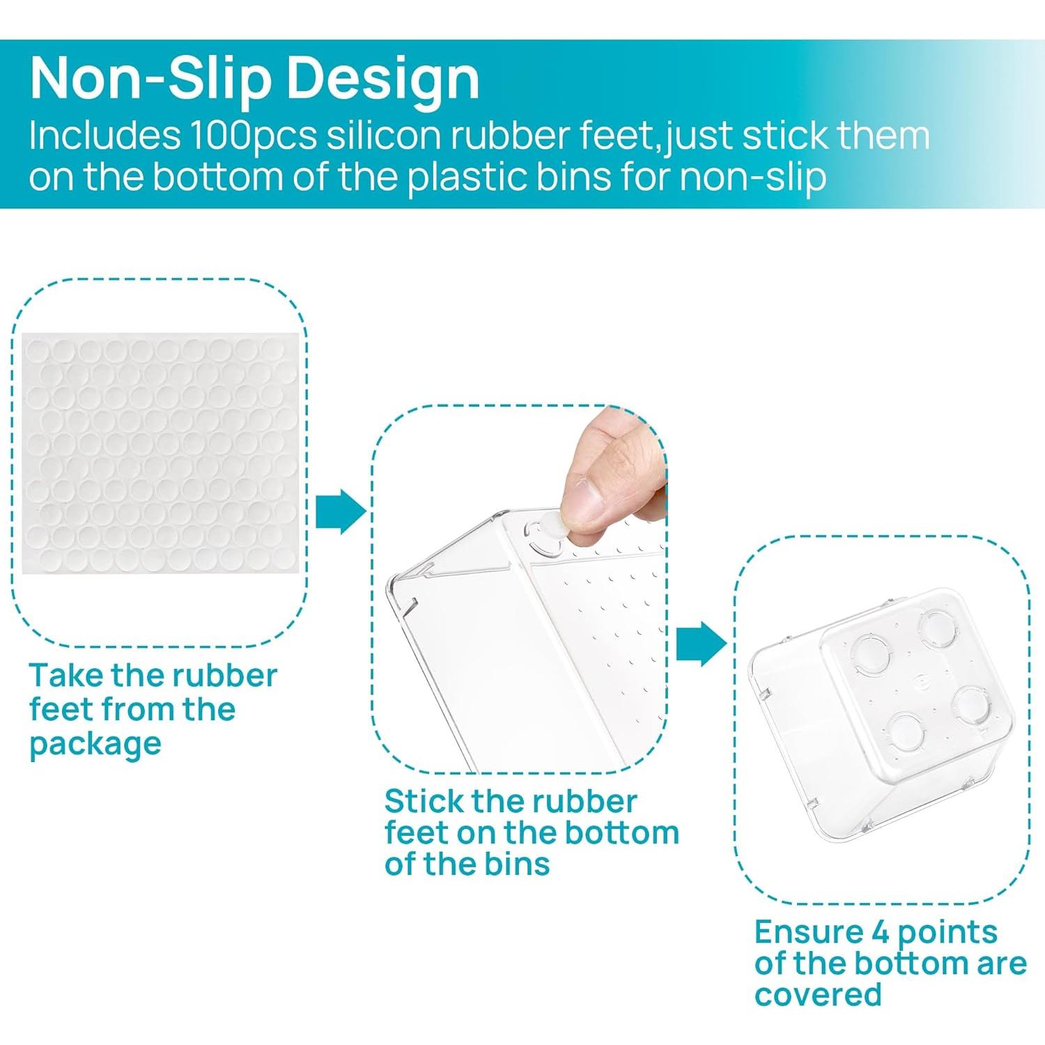 Vtopmart 25 PCS Organizadores de Cajones Plástico Transparente