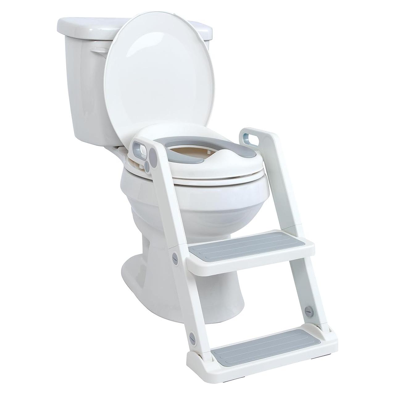 Asiento de inodoro con escalera Nuby gris 18+ meses